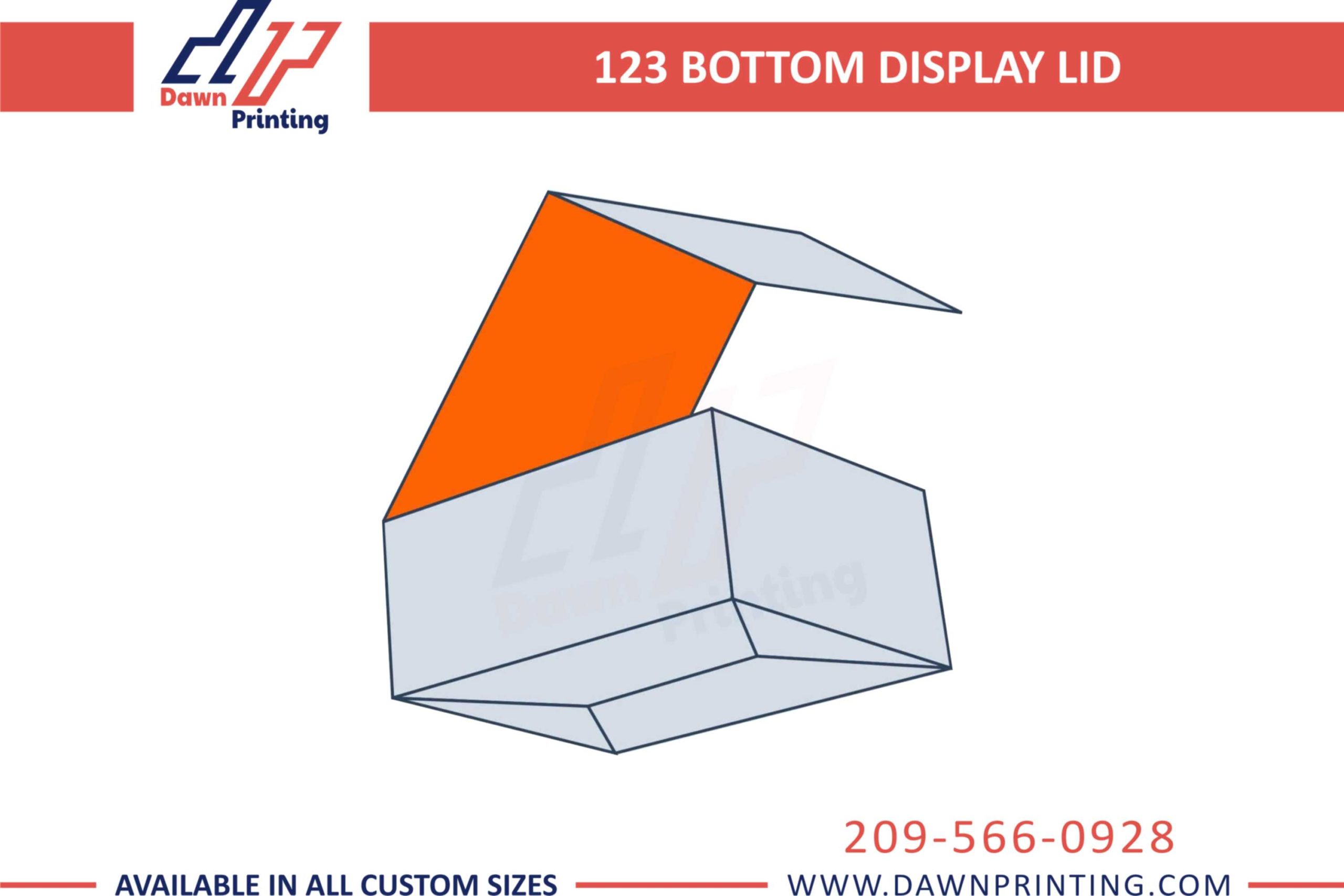 1 2 3 Bottom Display Lid - Dawn Printing