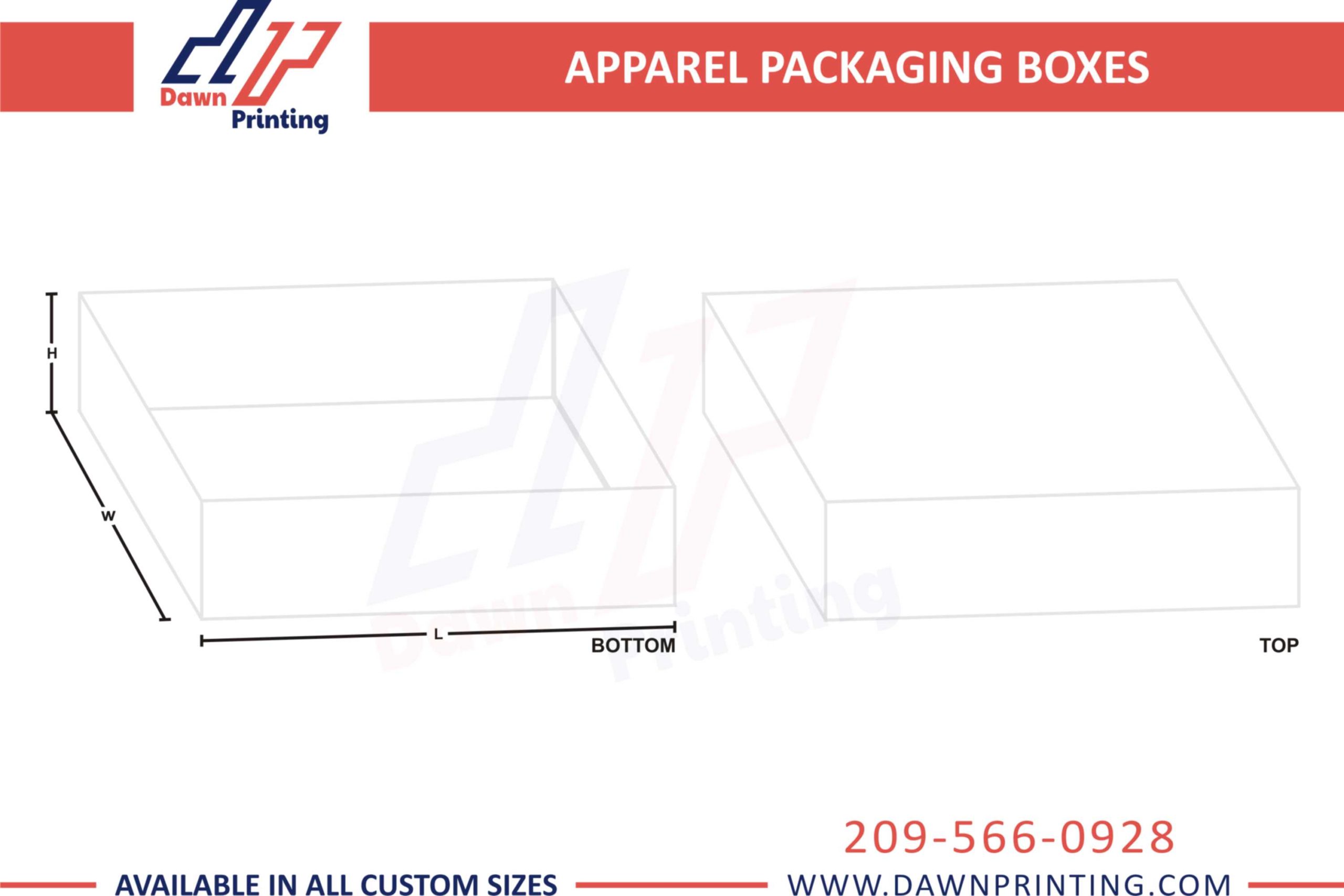 Mock Up Apparel Boxes - Dawn Printing