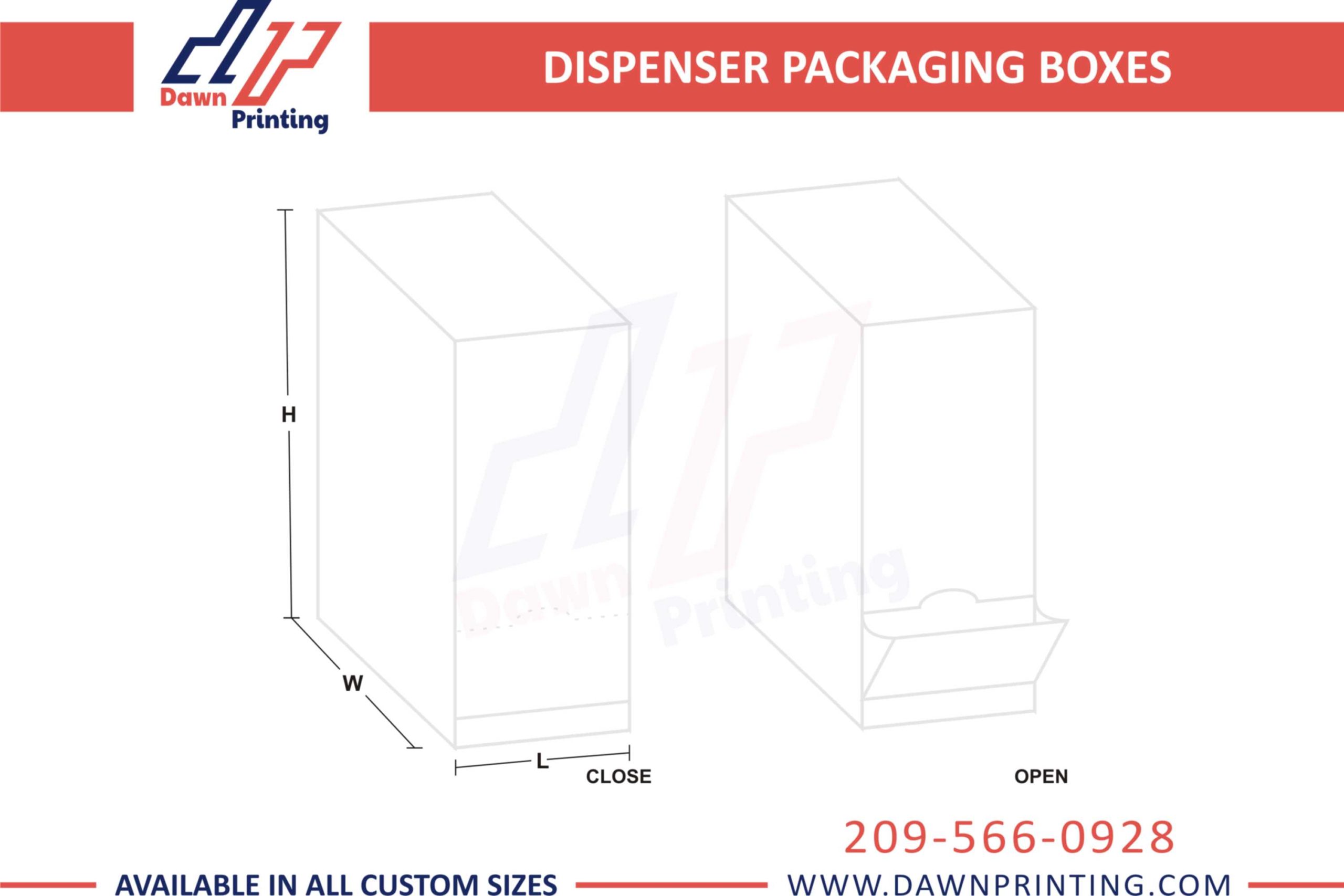 Dispenser Boxes Template - Dawn Printing