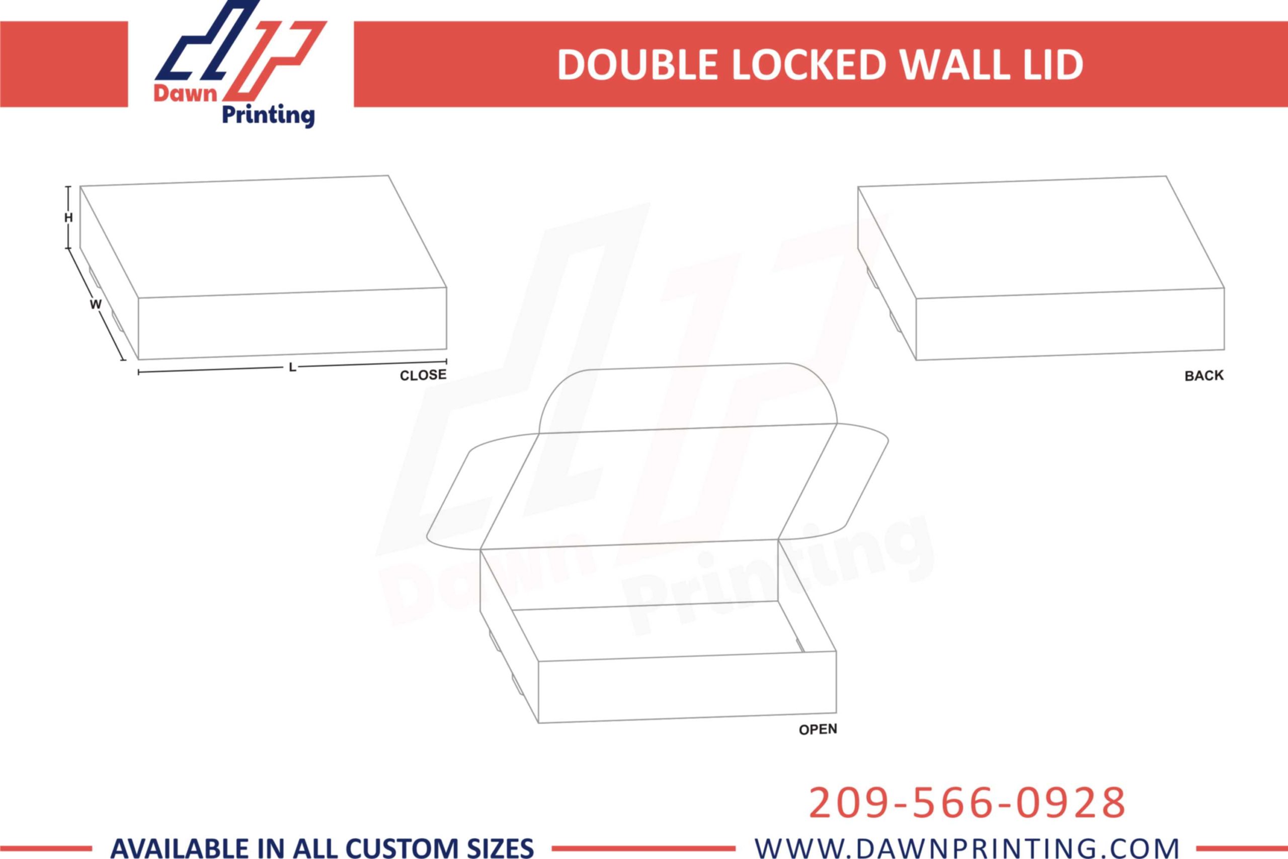 Dawn Printing - Double Locked Wall Lid Template