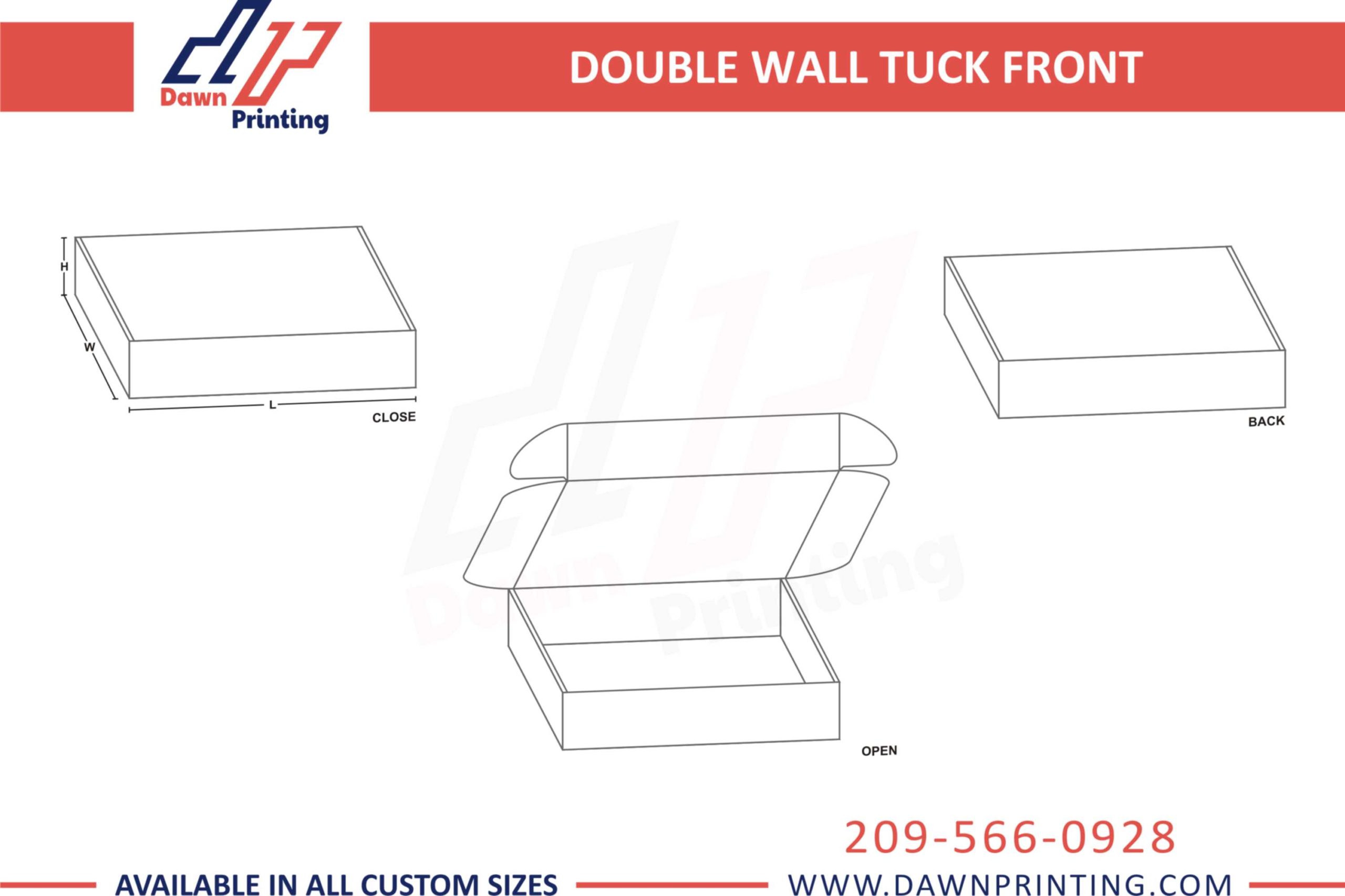 Double Wall Tuck Front Template Box - Danw Printing