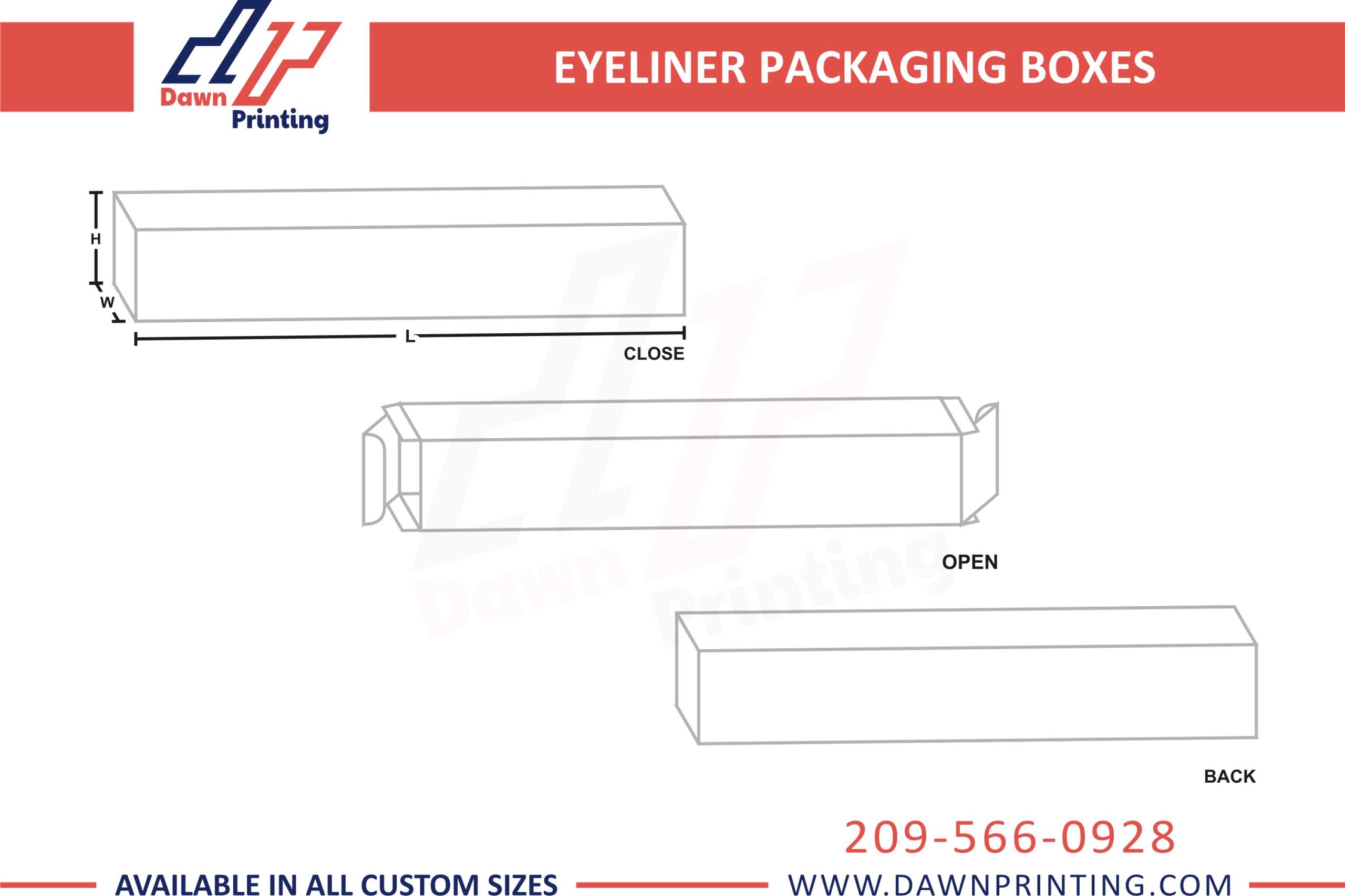 Mock up Eye Liner Box Design - Dawn Printing