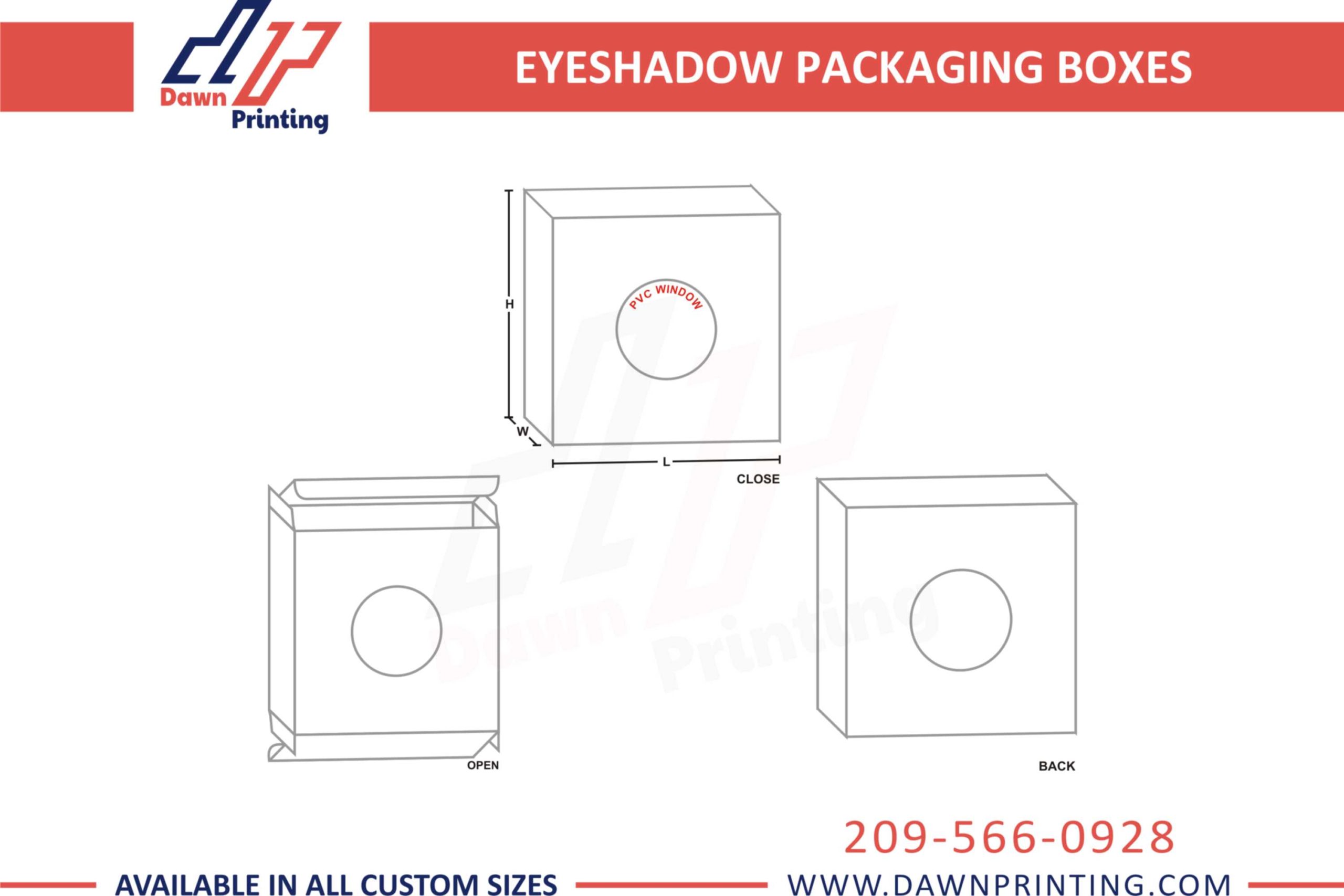 Eye Shadow Packaging Template boxes - Dawn Printing