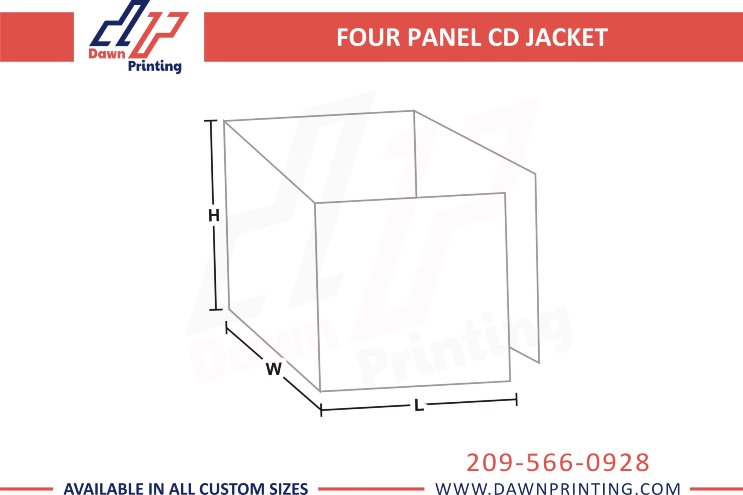 Four Panel DVD Wallets Templates - Dawn Printing