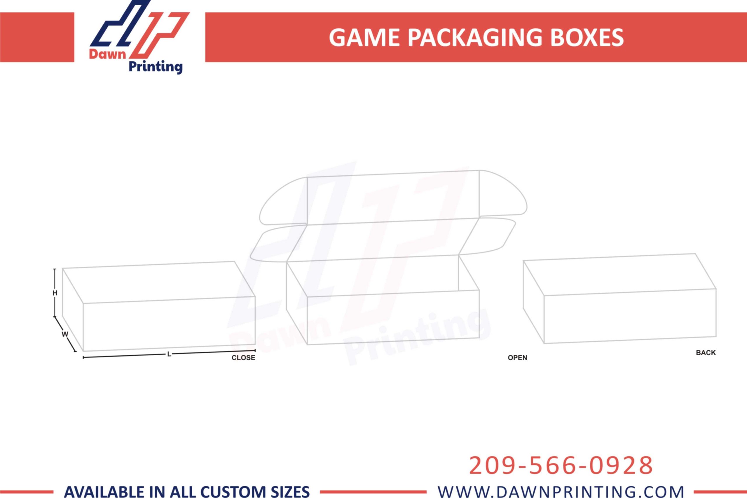 Game Packaging Template Boxes - Dawn Printing