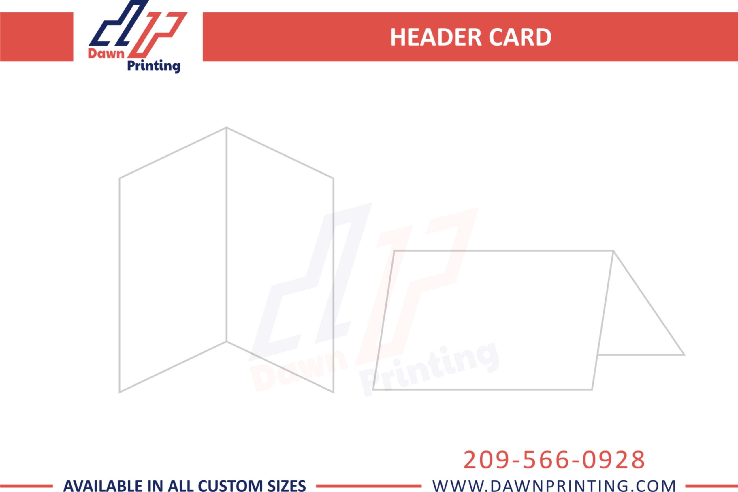 Header Cards Template - Dawn Printing