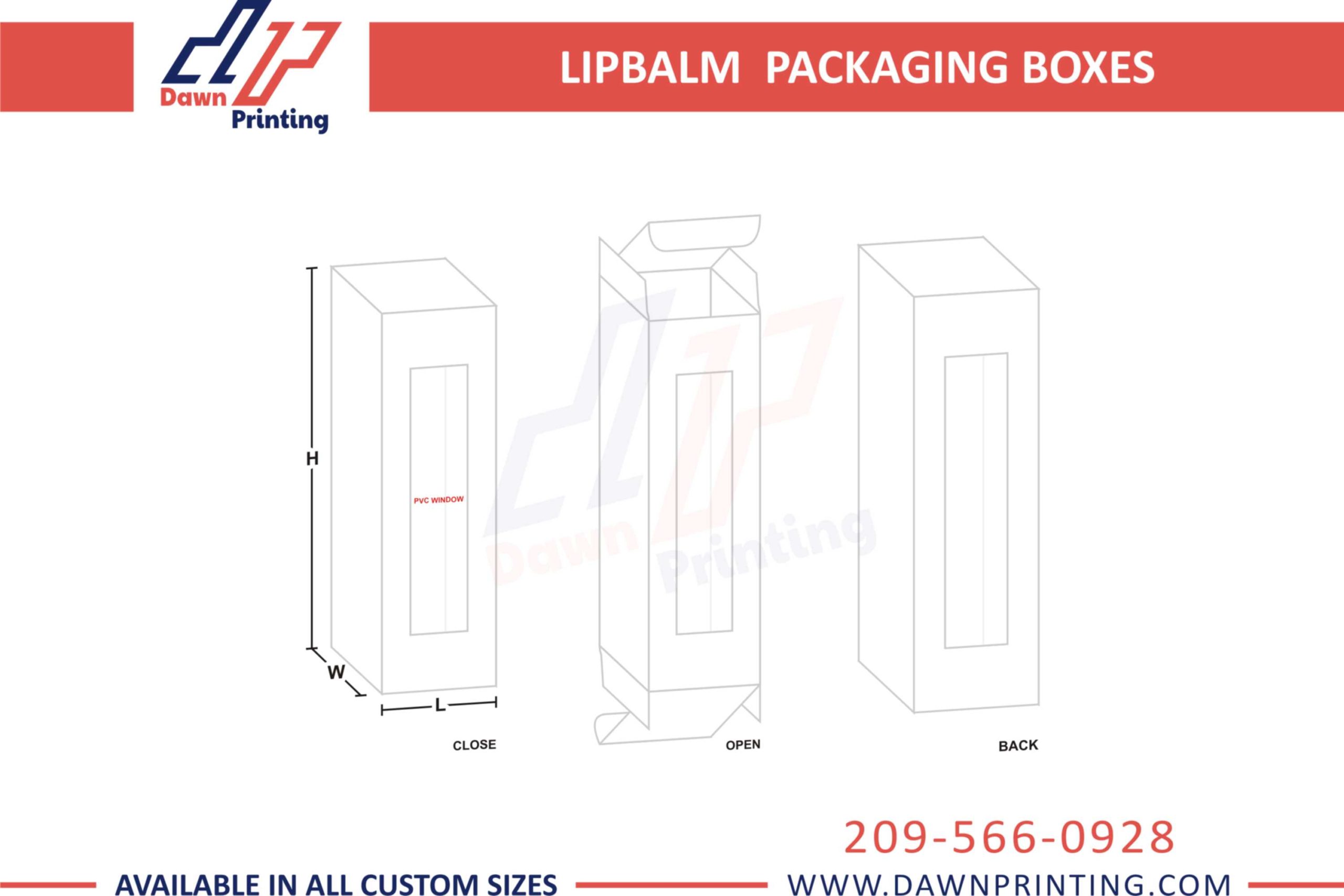 3D Customized Lip Balm Boxes - Dawn Printing