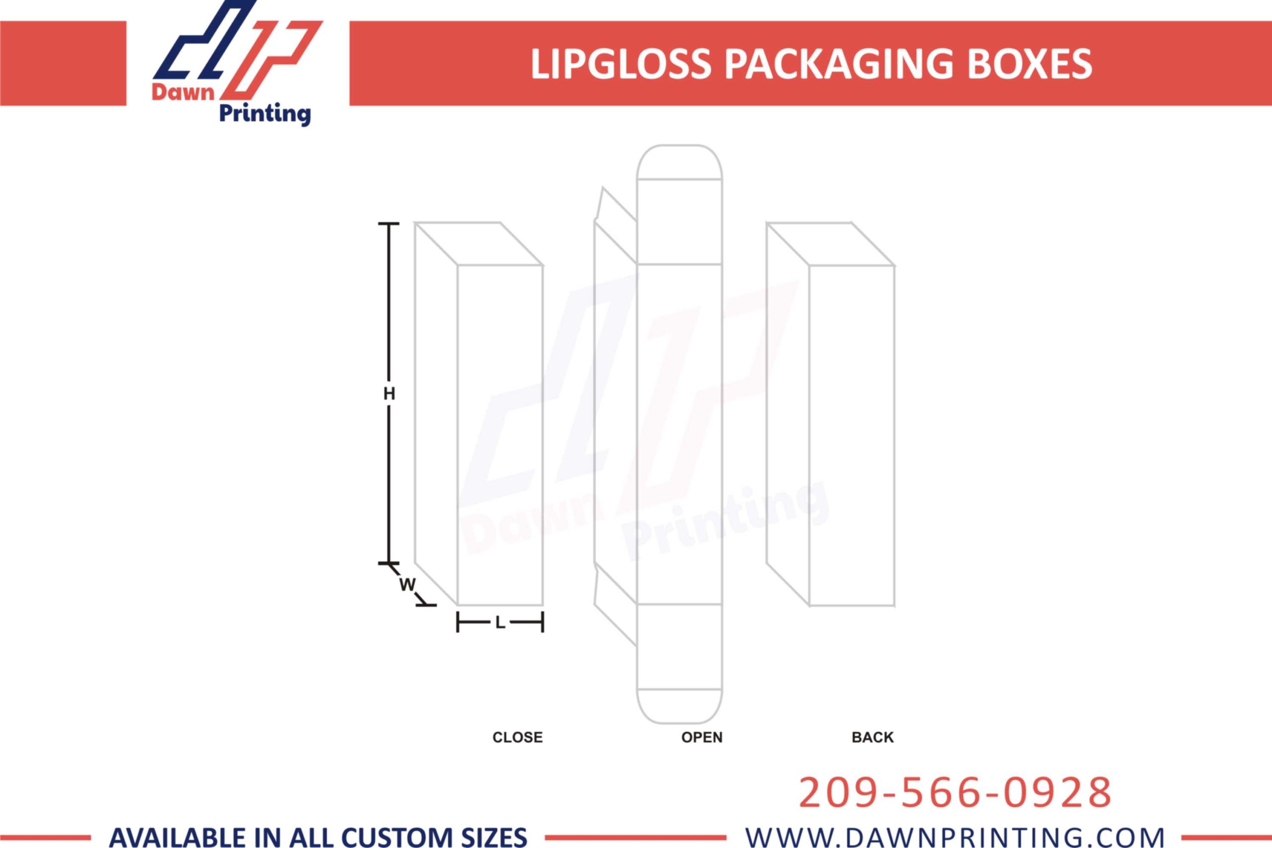 Mock Up Lip Gloss Boxes - Dawn Printing