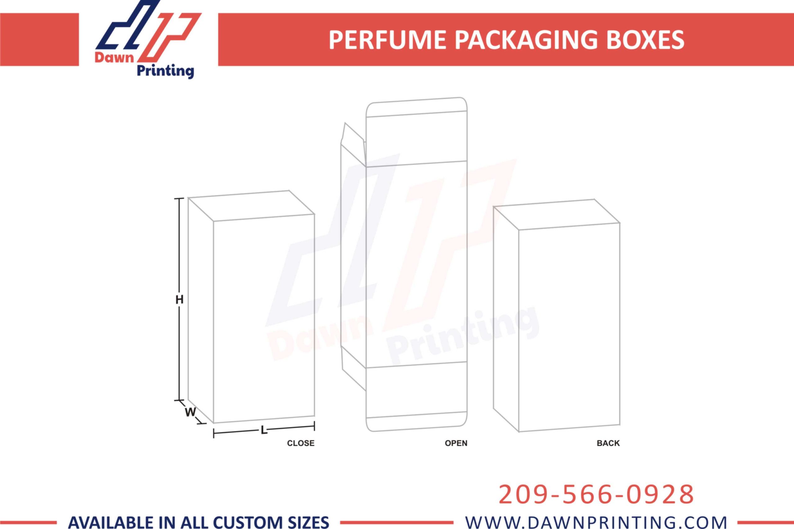3D Customized Perfume Boxes Design Template - Dawn Printing