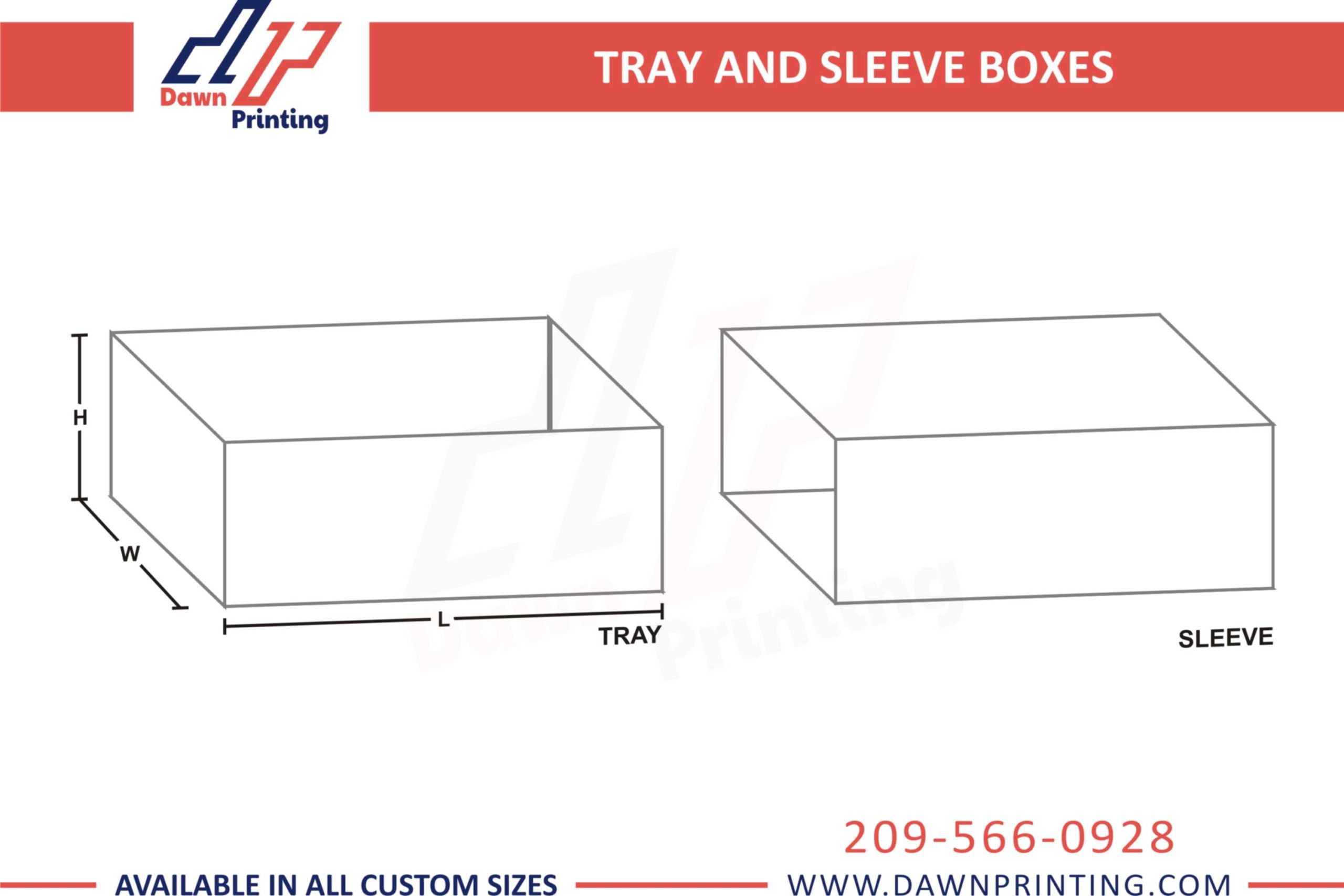 Mock Up Sleeve and Tray Boxes - Dawn Printing