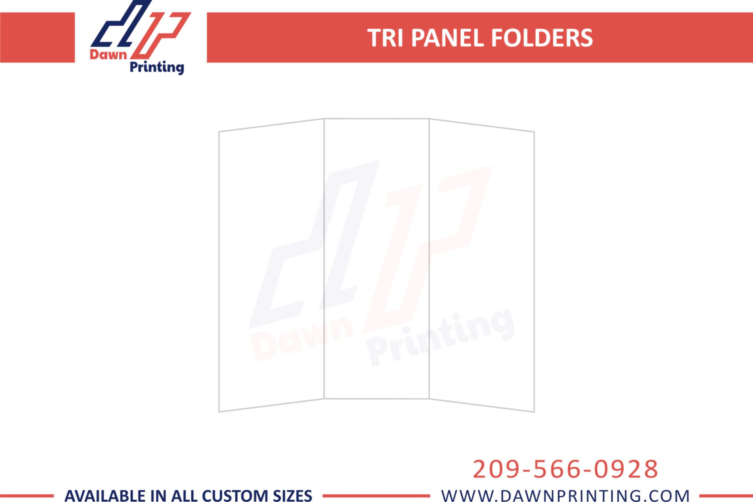 Tri Panel Folders Templates - Dawn Printing