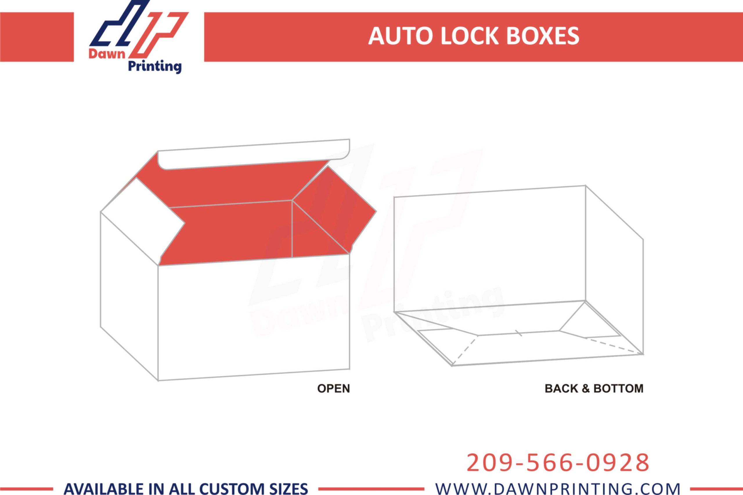 Custom AUTO LOCK Packaging BOX - Dawn Printing