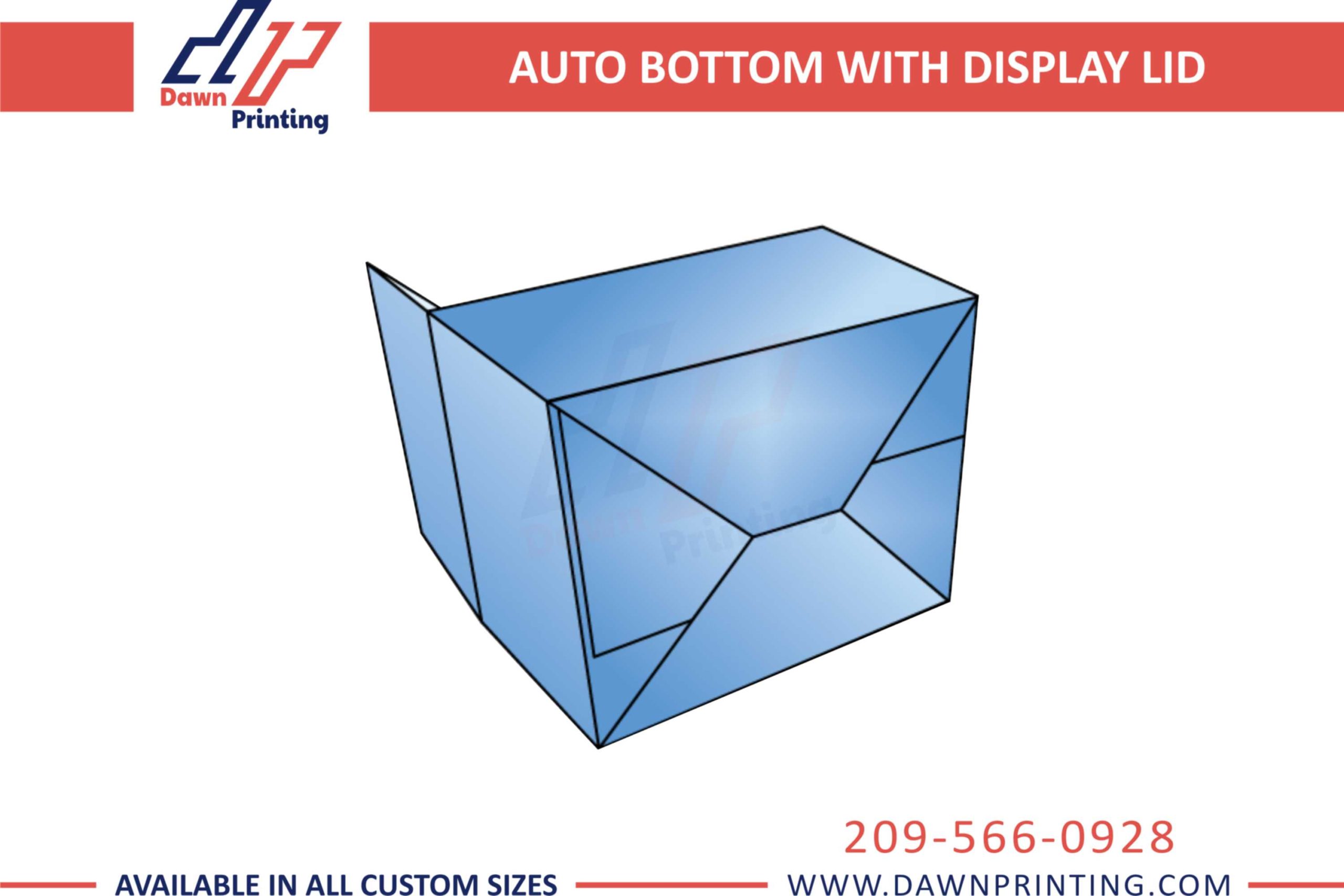 Custom Printed Auto Bottom with Lid Boxes - Dawn Printing