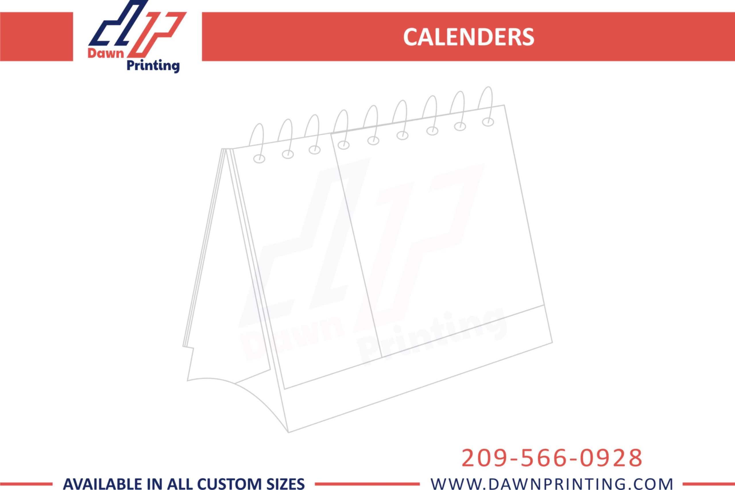 Custom 3D Template Calenders USA - Dawn Printing