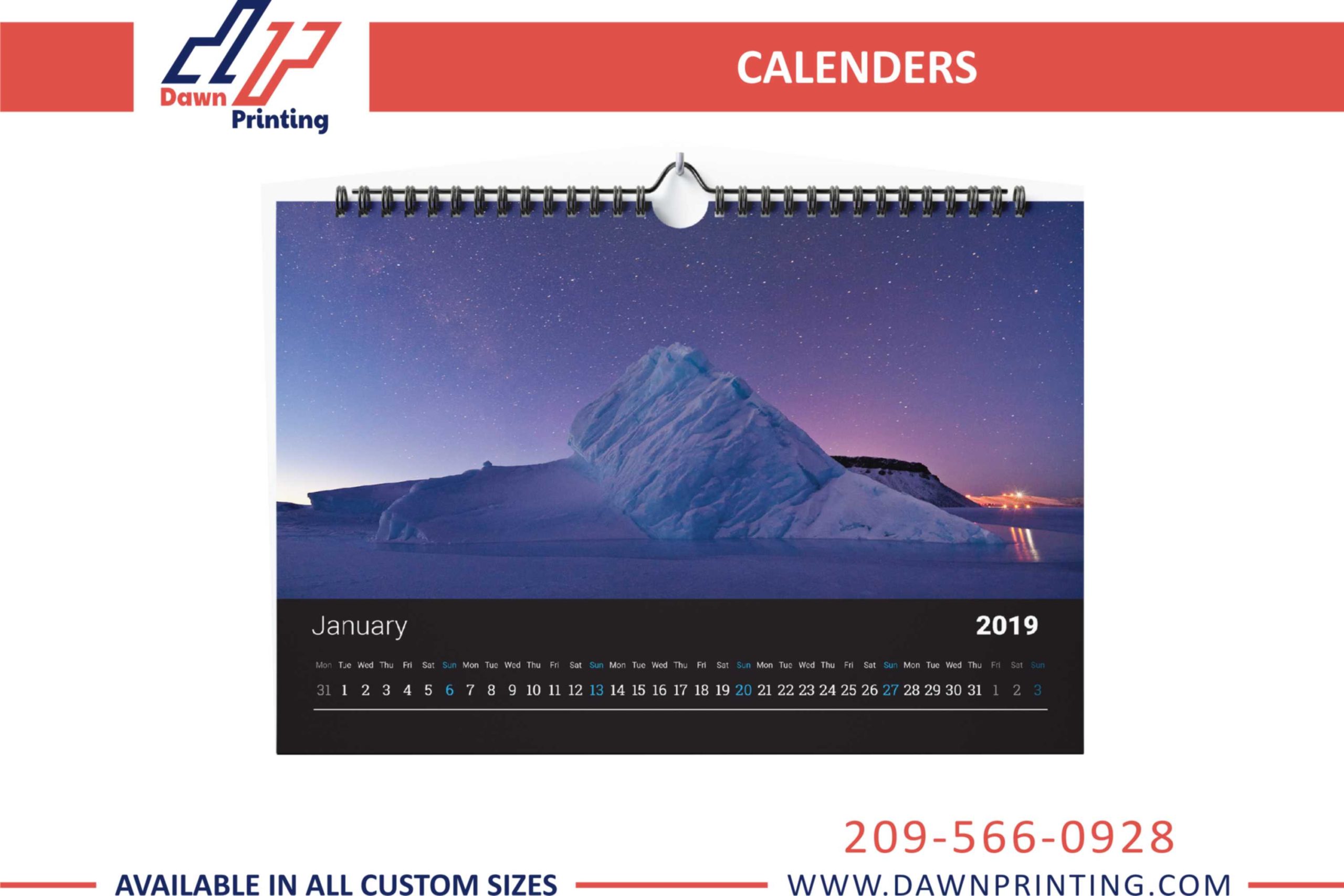 Custom Promotional Calenders - Dawn Printing