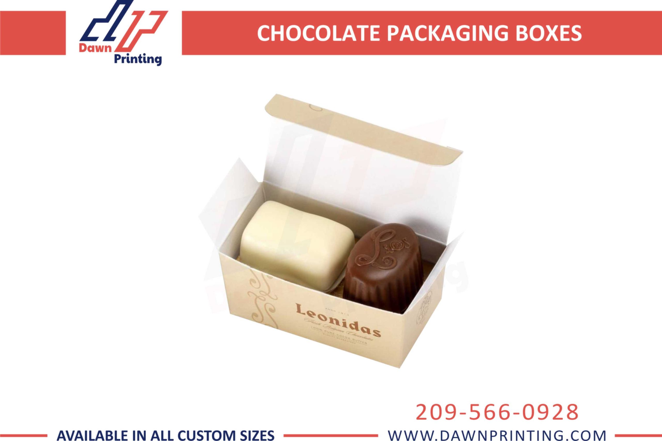 Custom Made Chocolate Packaging Boxes - Dawn Printing