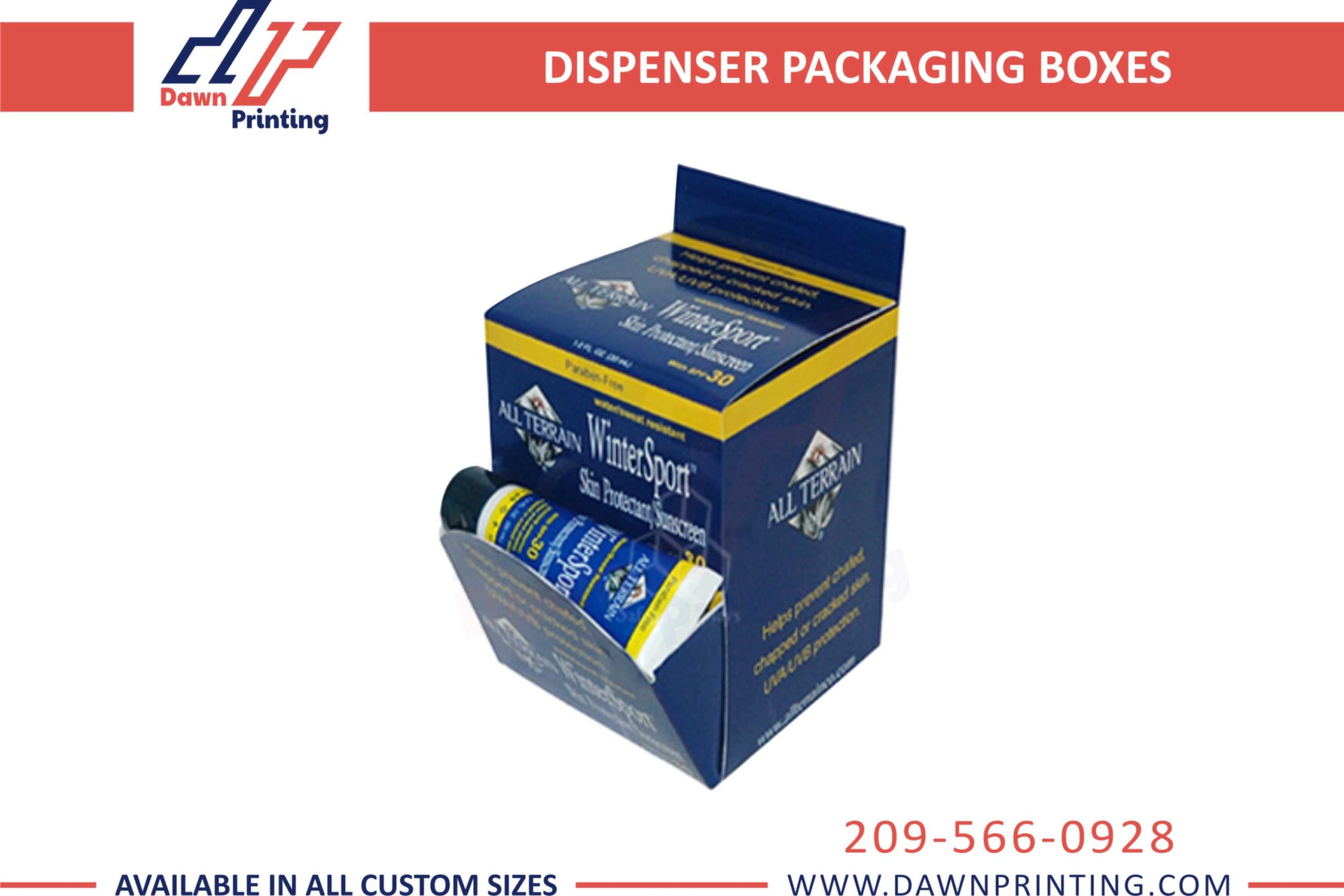 Custom Printed Dispenser Boxes - Dawn Printing