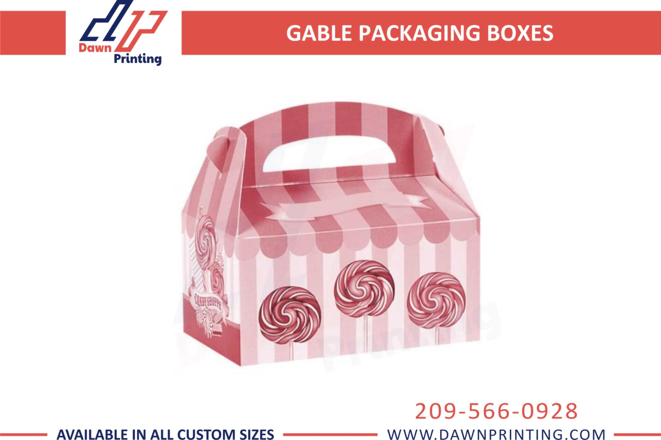Custom Gable Boxes with Logo - Dawn Printing