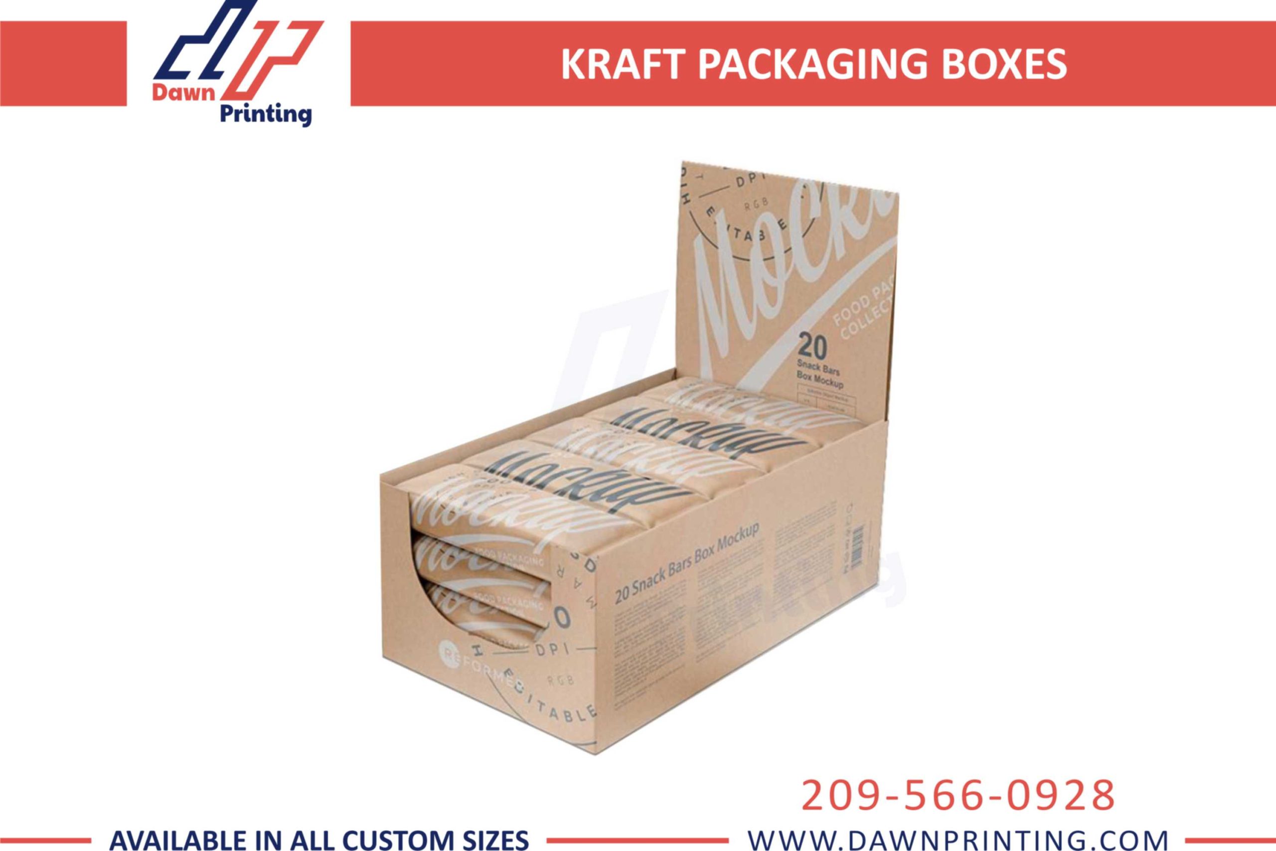 Custom Kraft Display Boxes - Dawn Printing