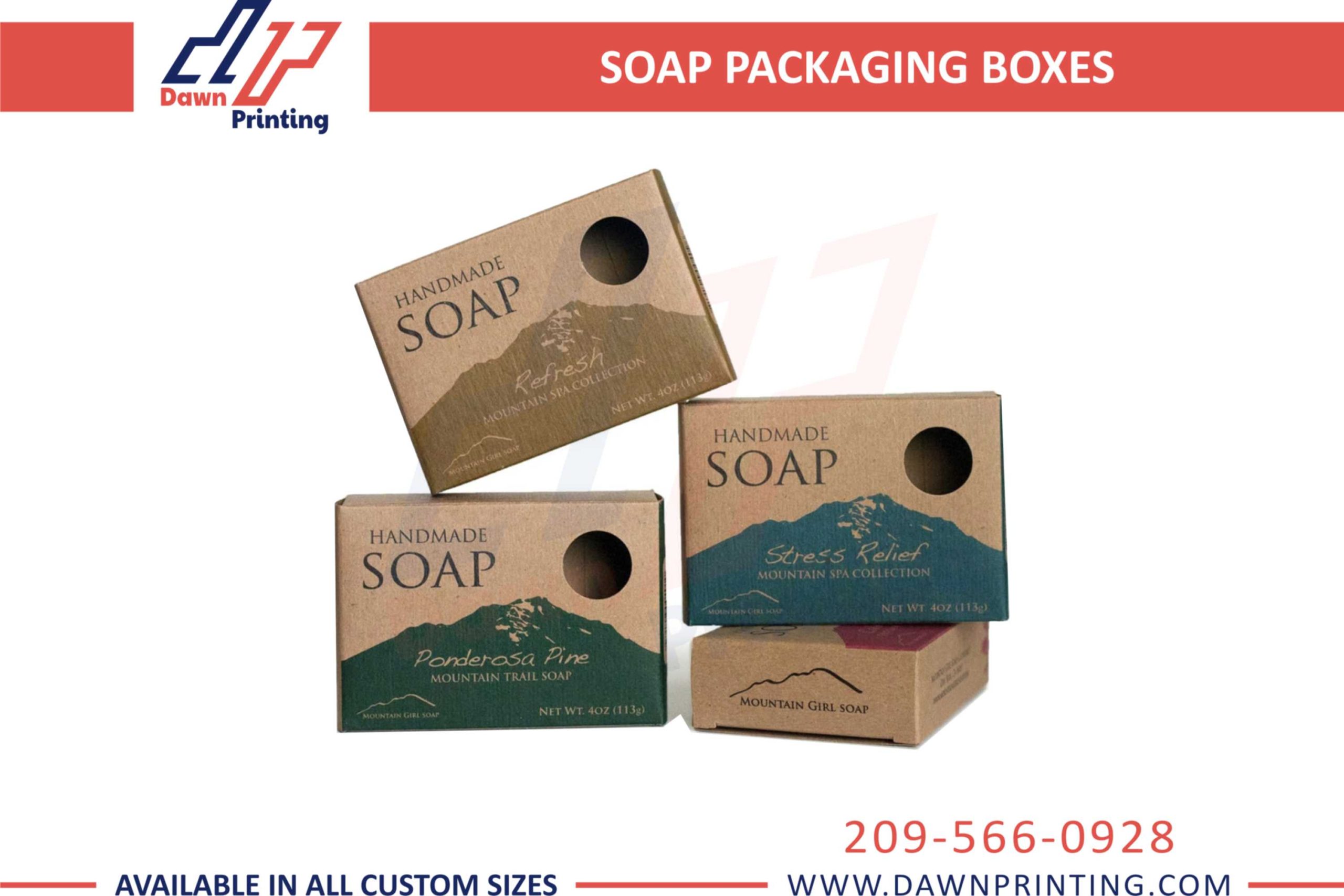 Custom Die Cut Kraft Soap Boxes - Dawn Printing