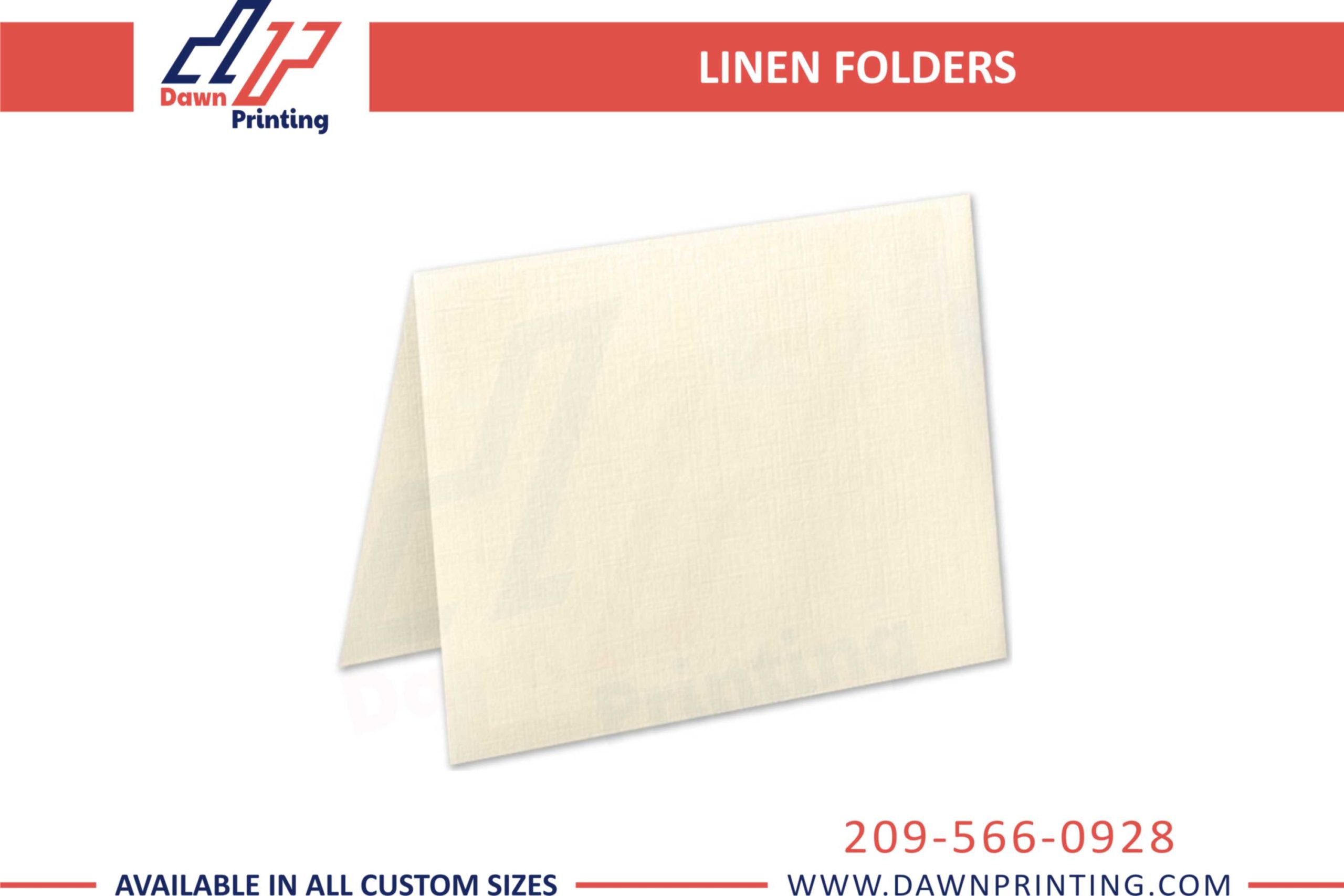 Customized Linen Folders - Dawn Printing