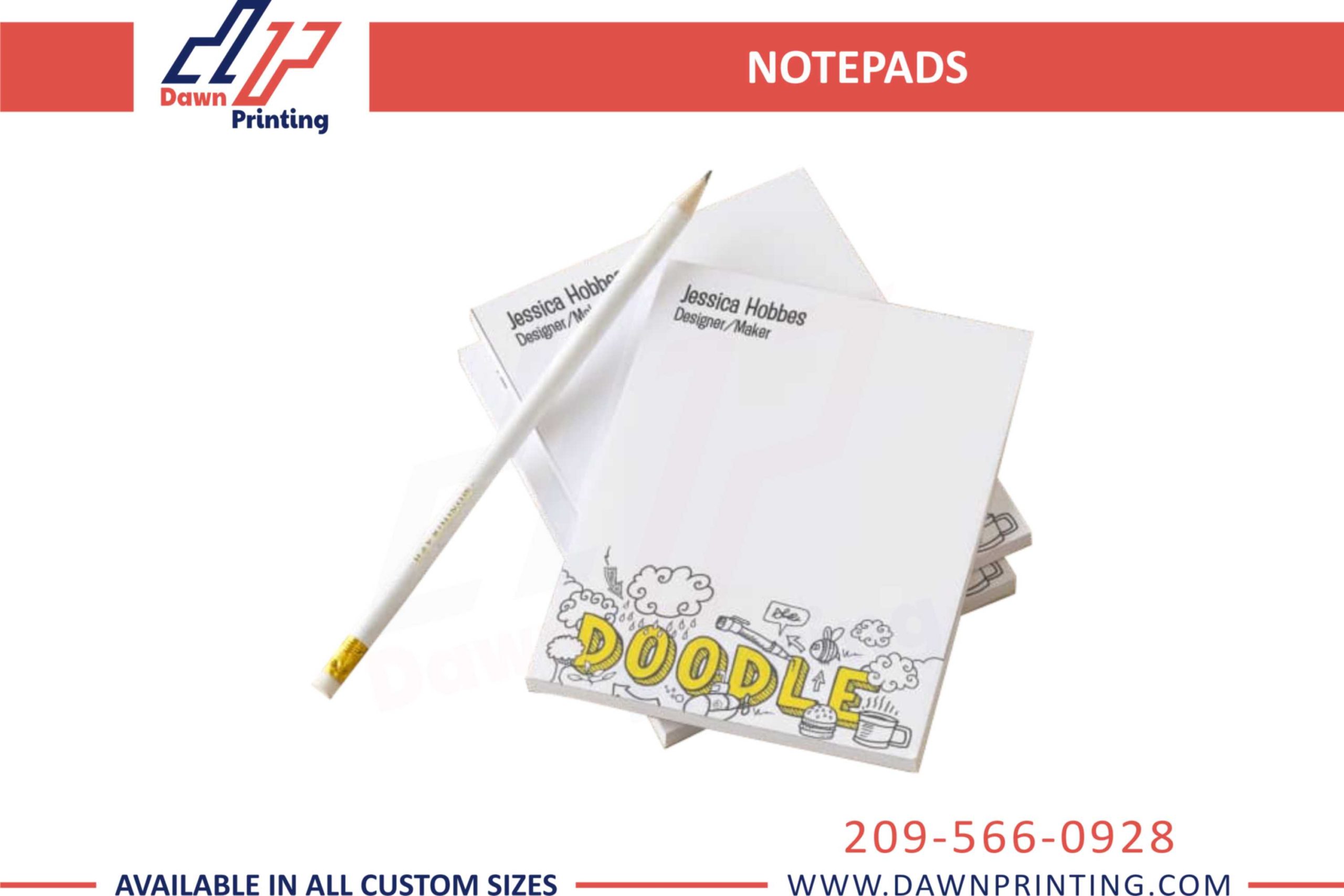 Custom Printed Notepads - Dawn Printing