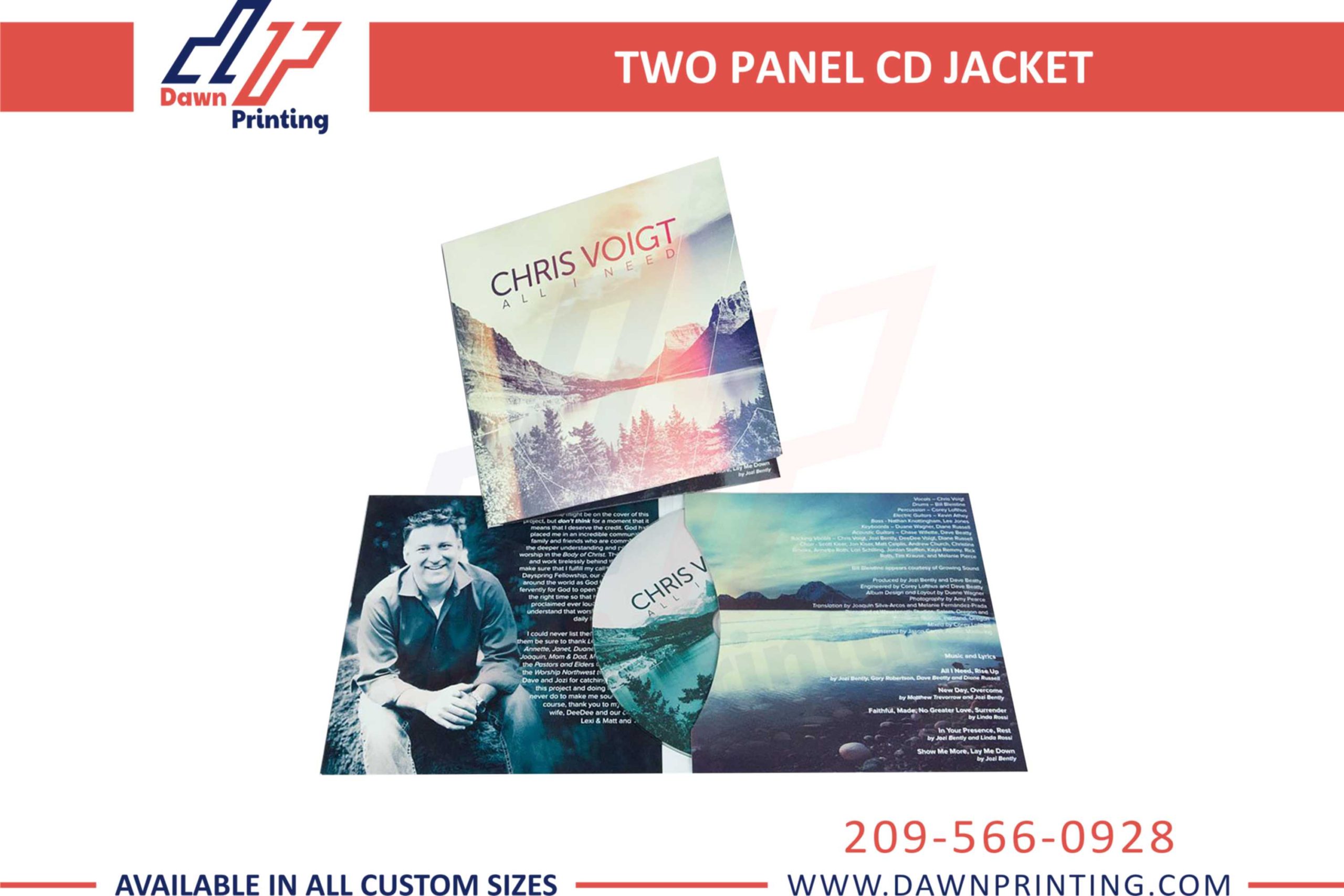 Customized Two Panel CD Jackets - Dawn Printing