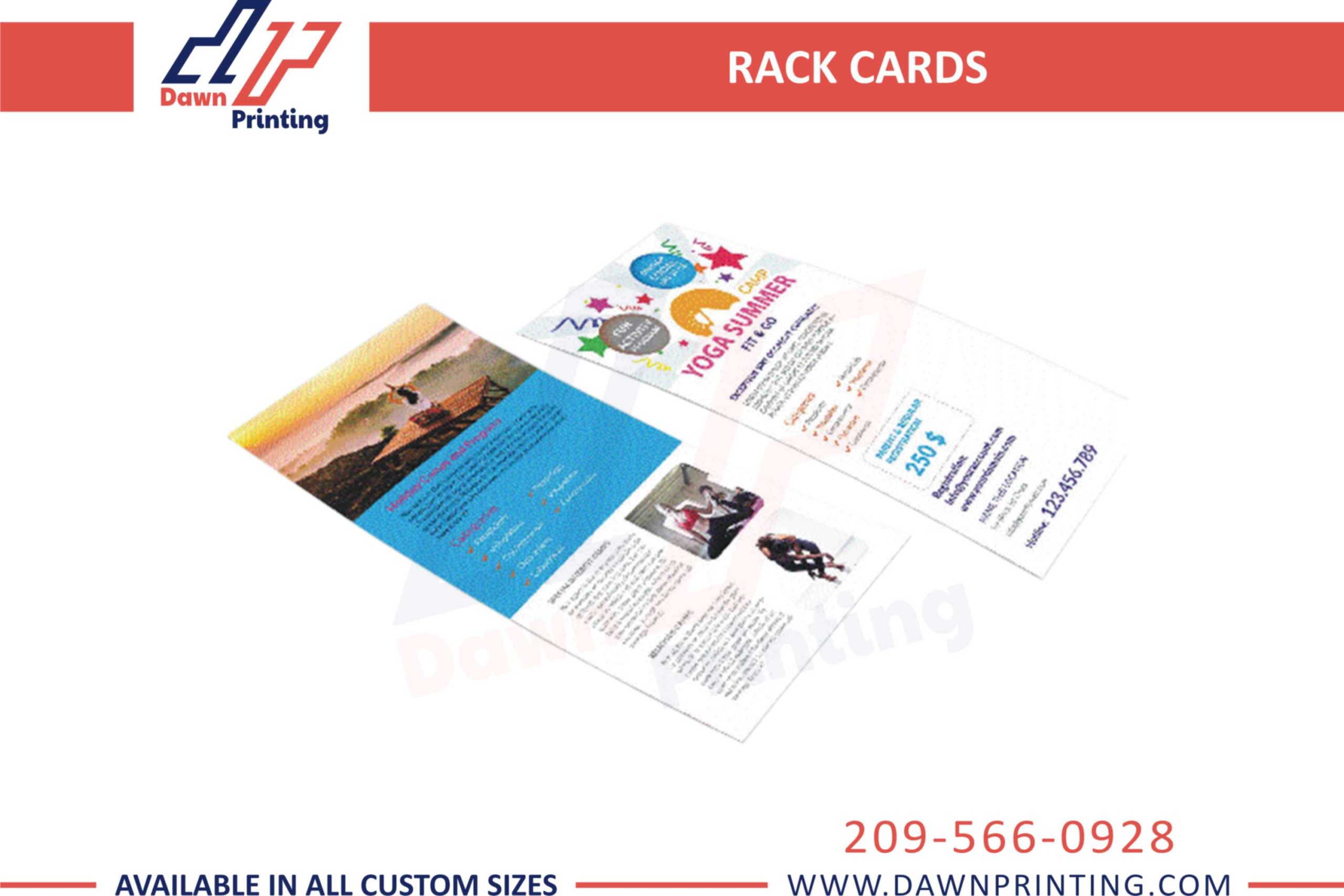 Custom Printed Rack Cards - Dawn Printing