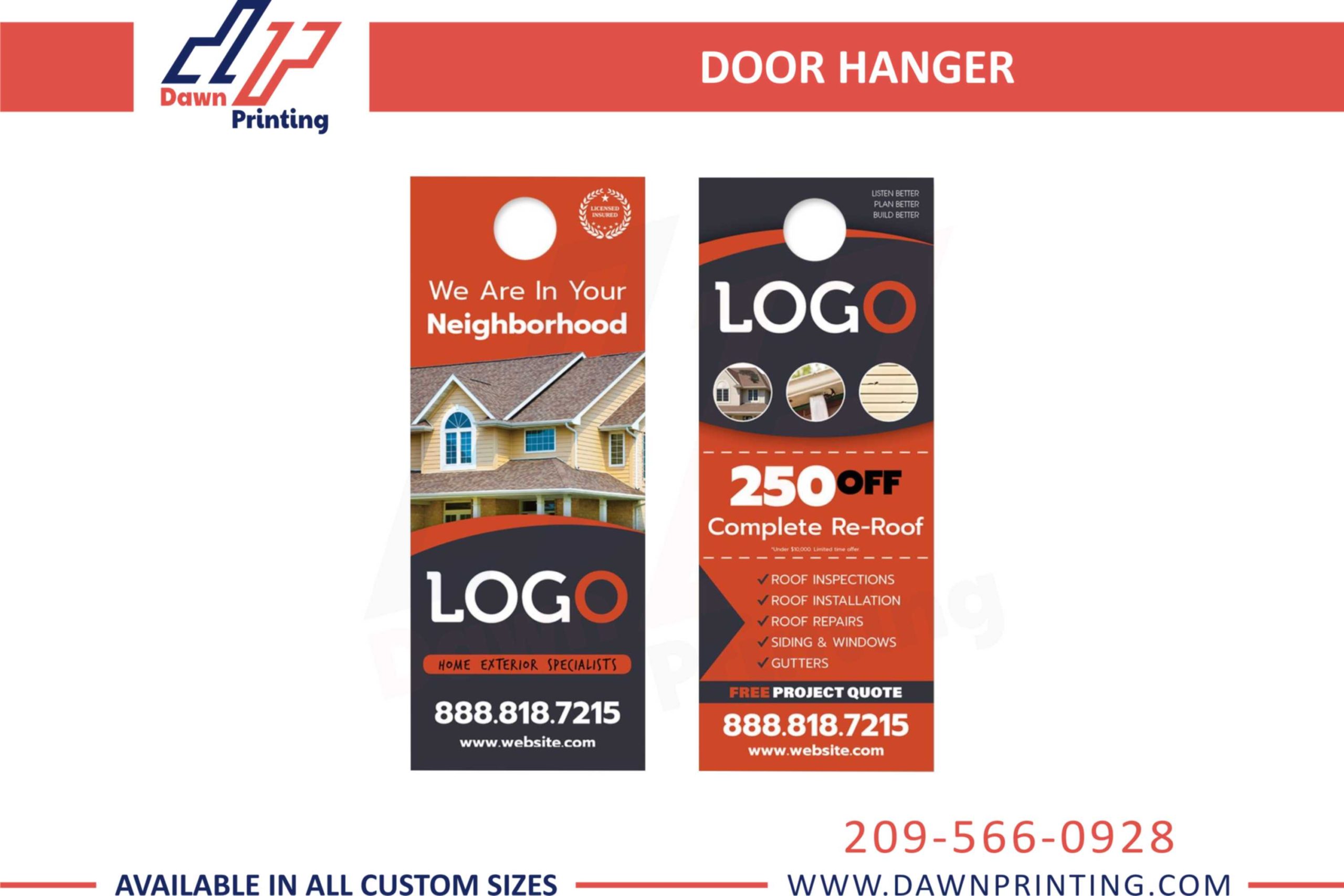 Custom Door Hanger Printing at