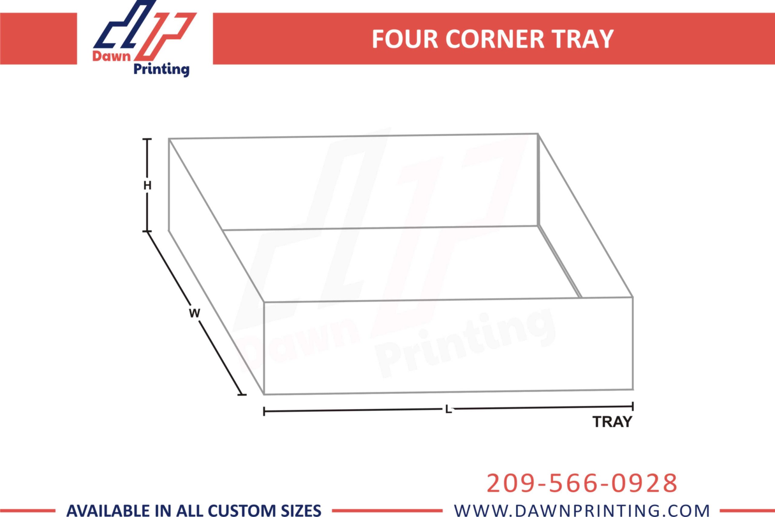 3D Four Corner Tray - Dawn Printing
