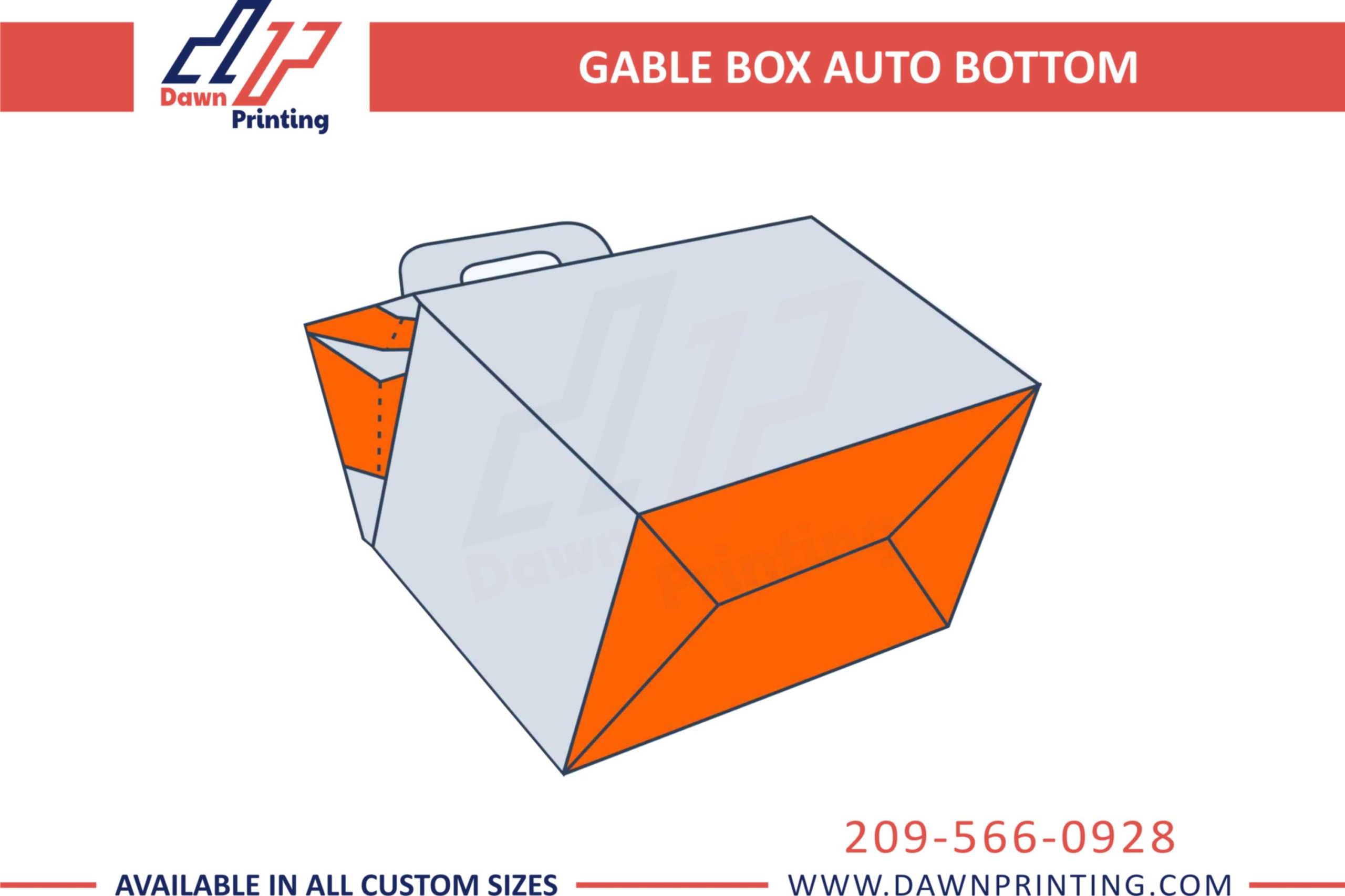 Dawn Printing - Custom Gable Packaging Boxes