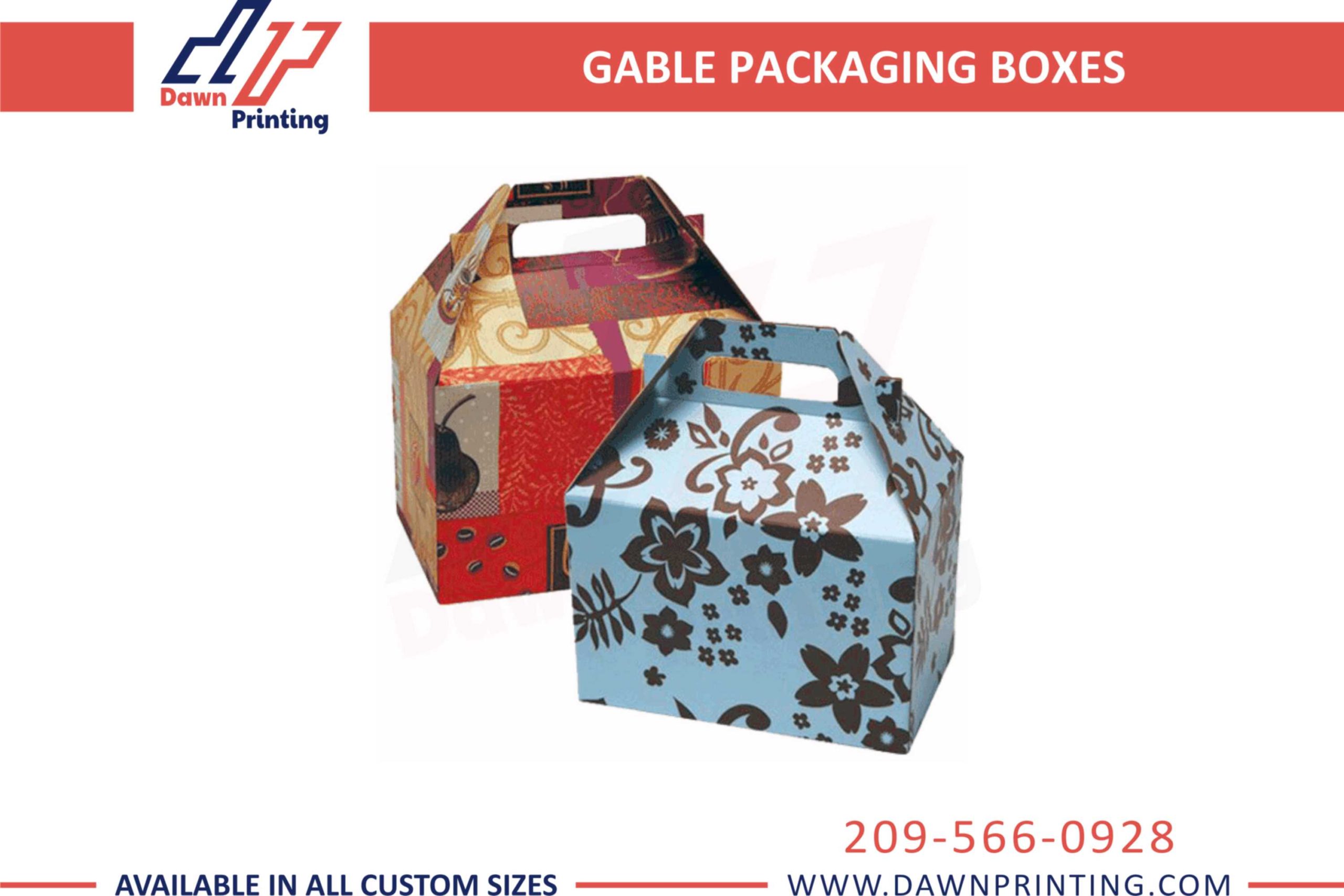 Dawn Printing - Custom Gable Packaging Boxes