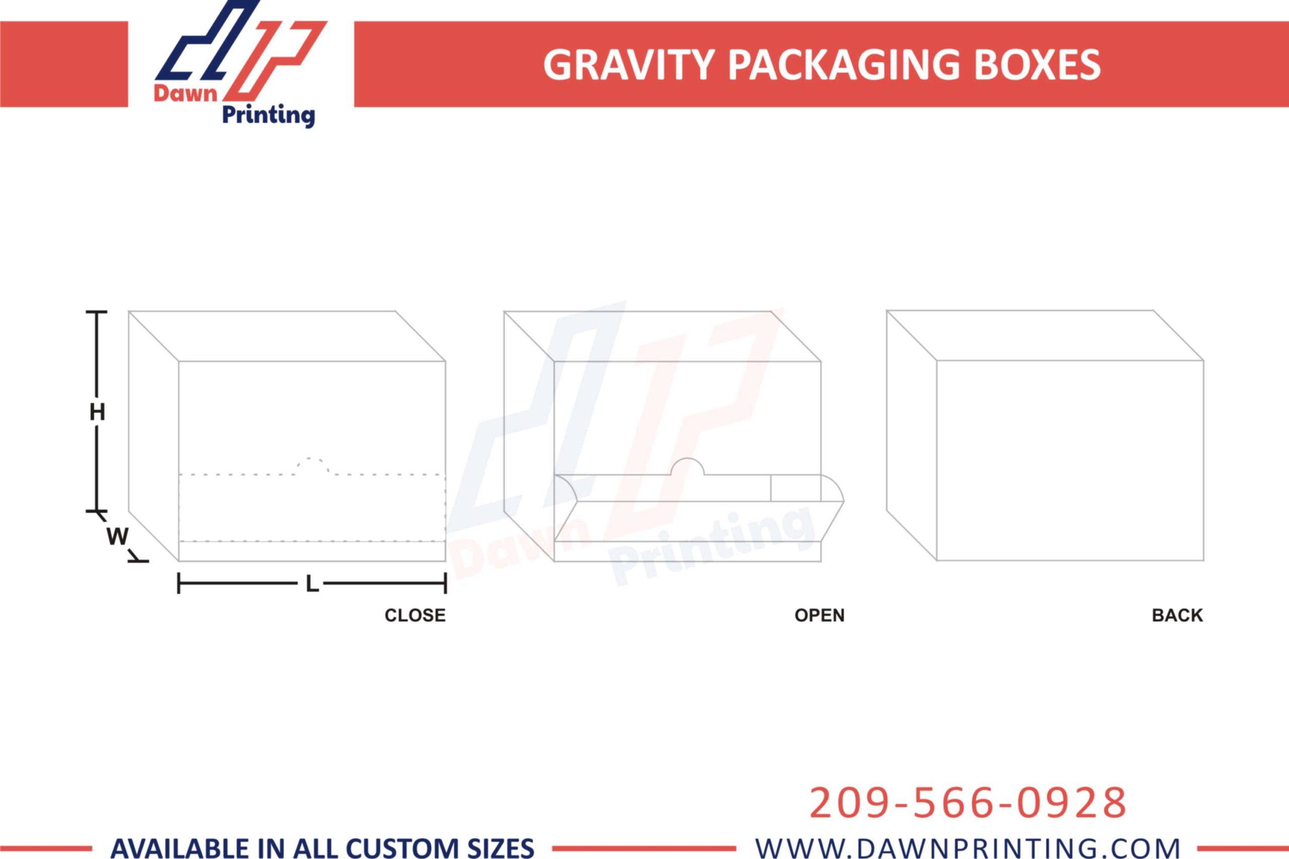 Gravity Feed Box Template - Dawn Printing