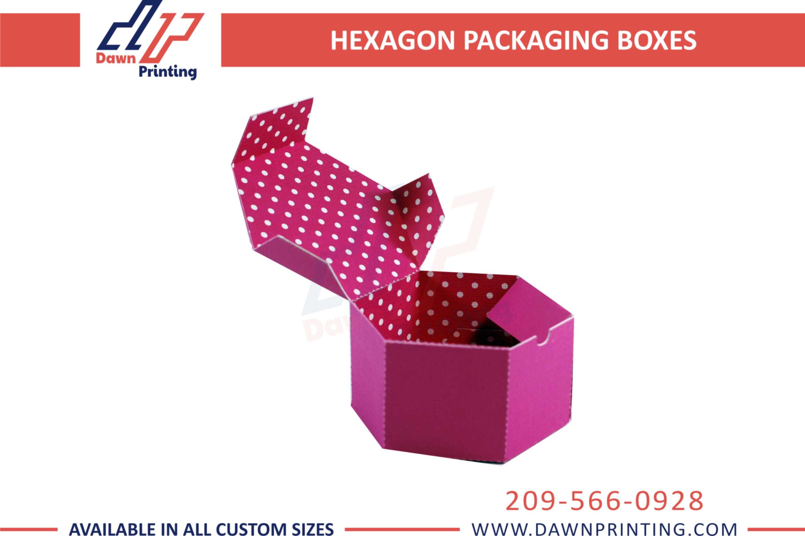 Hexagonal Shaped boxes - Dawn Printing