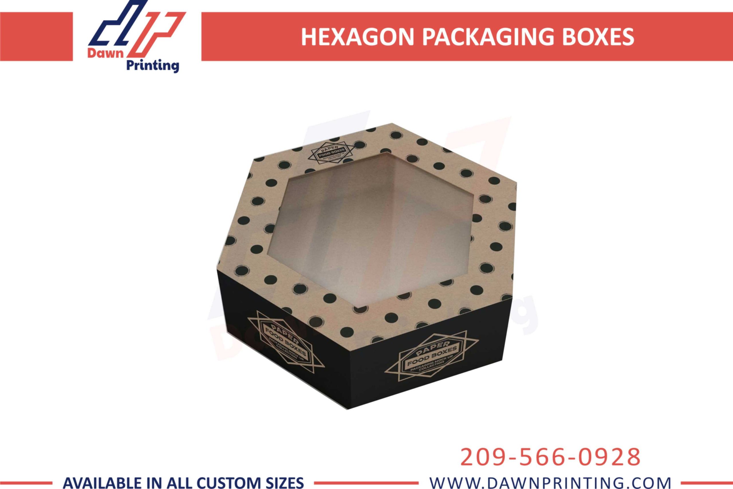 Custom hexagon boxes - Dawn Printing