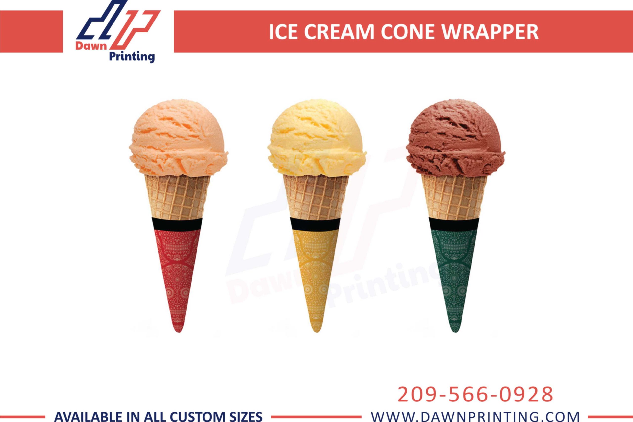 Dawn Printing - Ice Cream Cone Holders