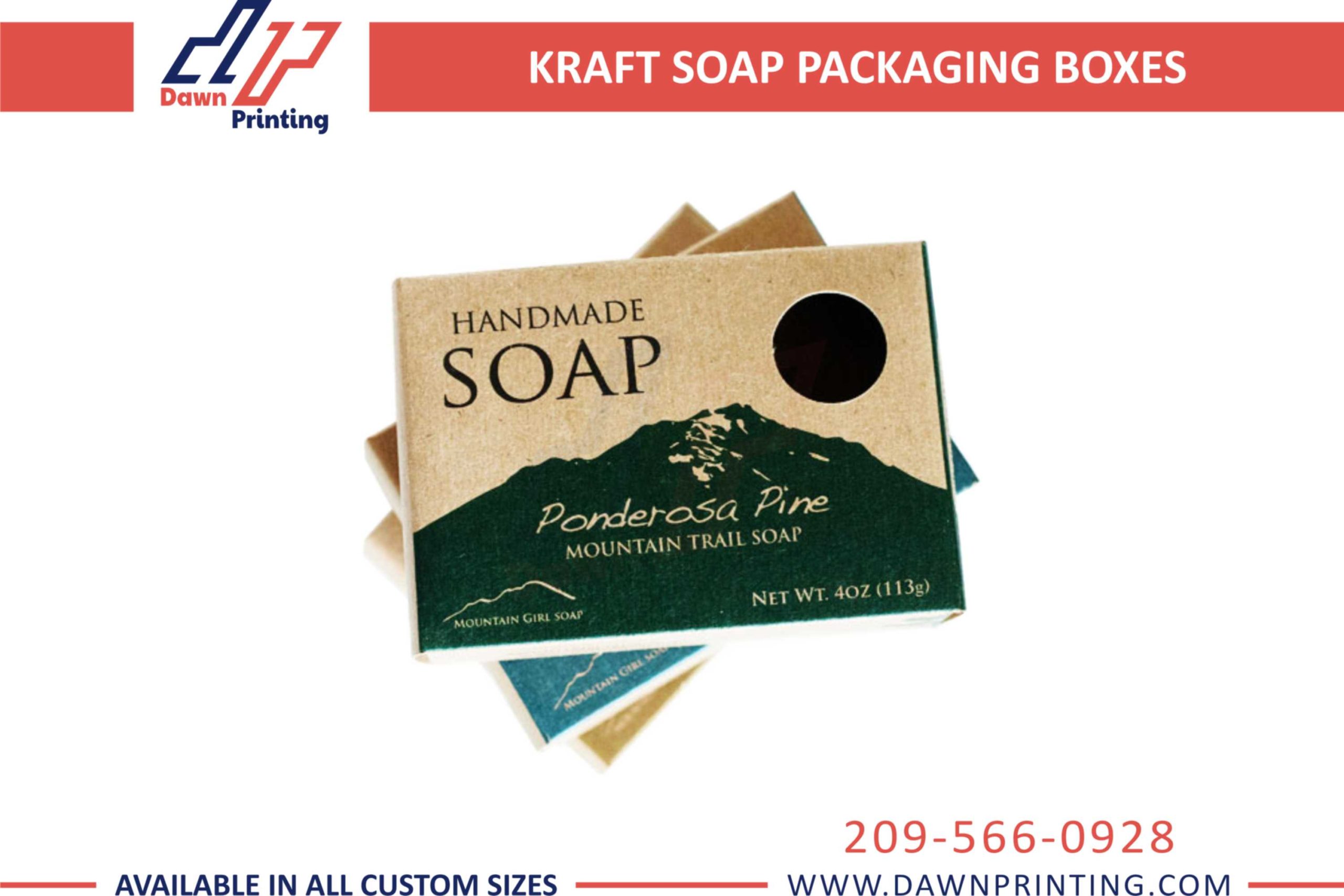 Dawn Printing - Kraft Soap Boxes with Clear Window