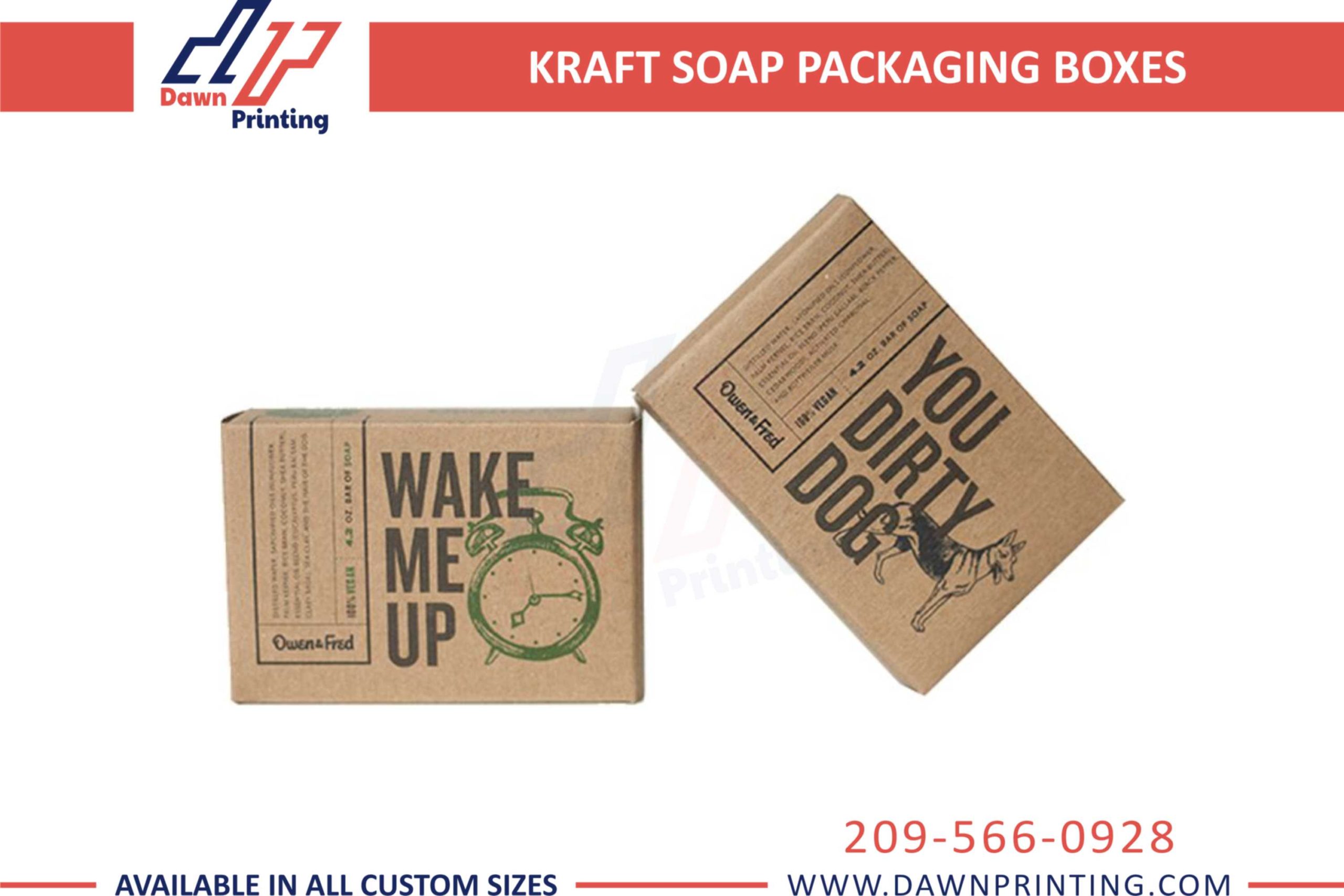 Custom Made Kraft Soap Display Boxes with Logo - Dawn Printing