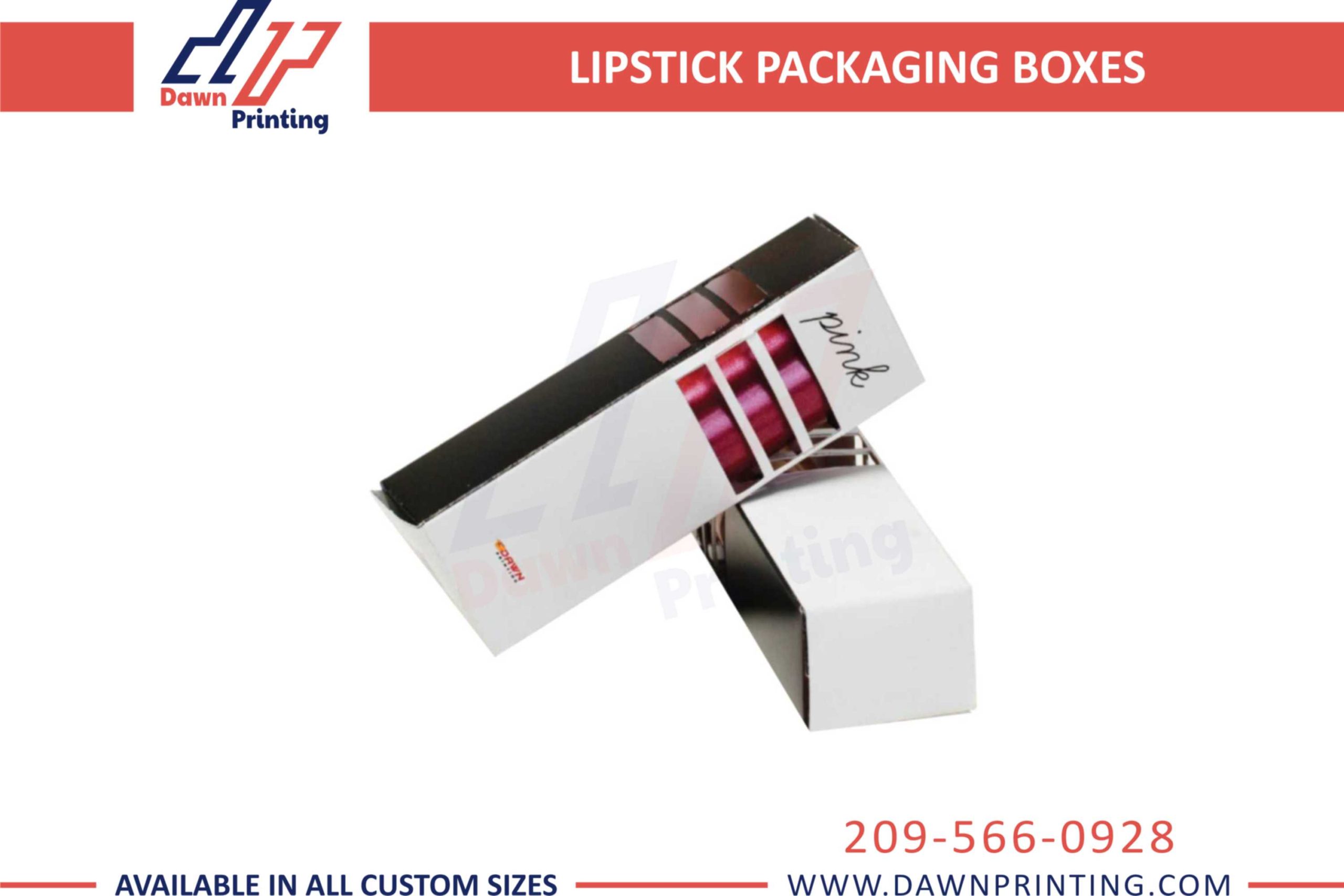 Customized Clear Window Lipstick Boxes - Dawn Printing