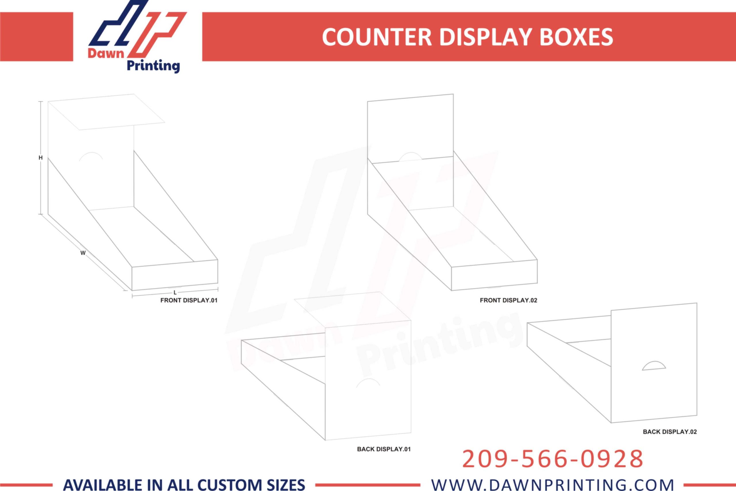 Custom 3D Counter Display Boxes - Dawn Printing