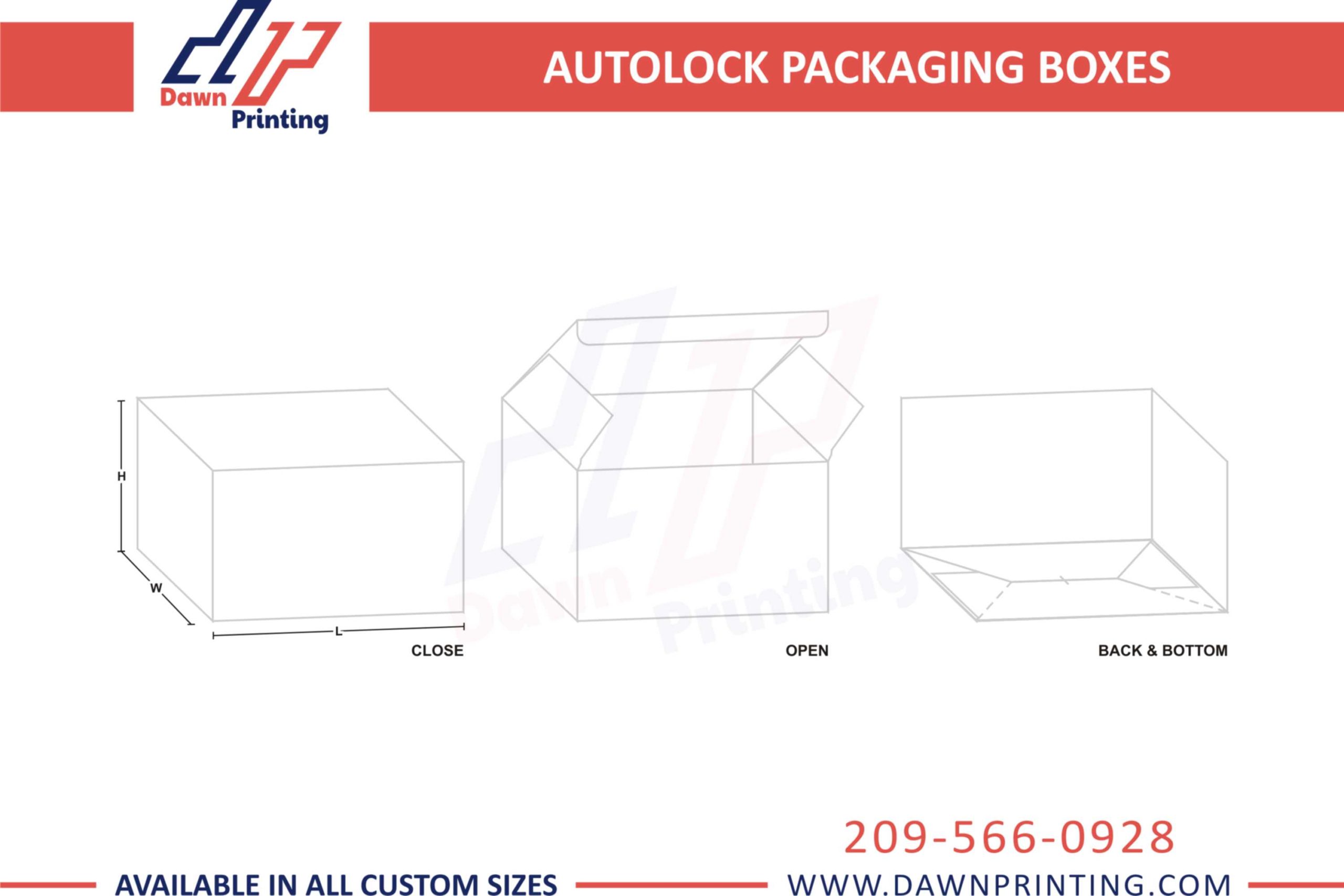 3D Auto Lock Boxes - Dawn Printing