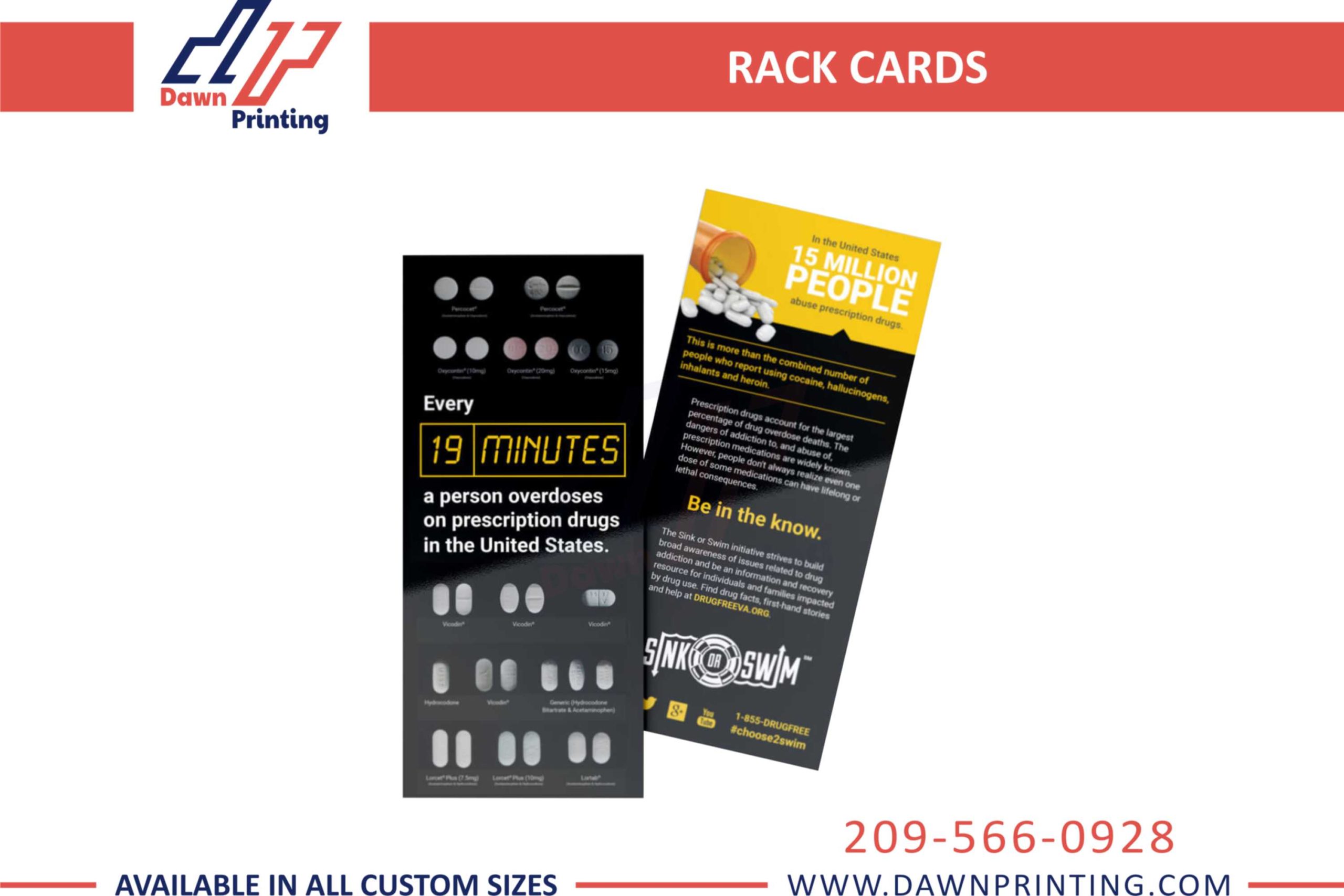 Custom Printed Rack Cards - Dawn Printing