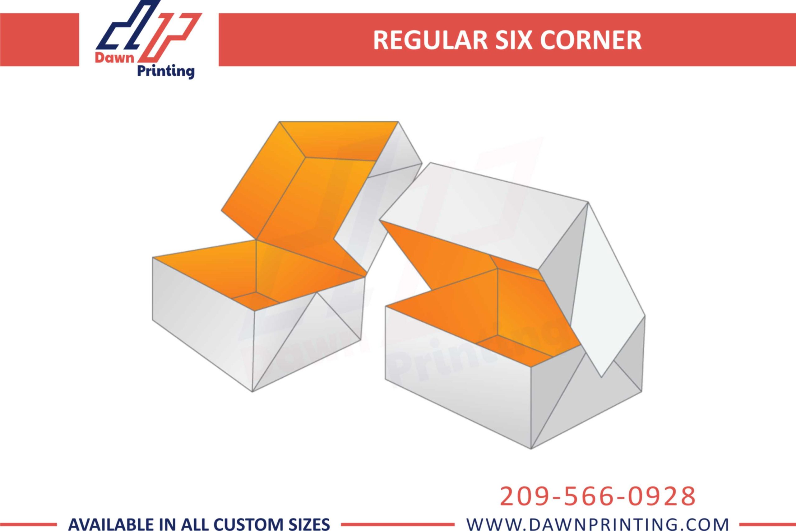 Regular Six Corner Boxes - Dawn Printing