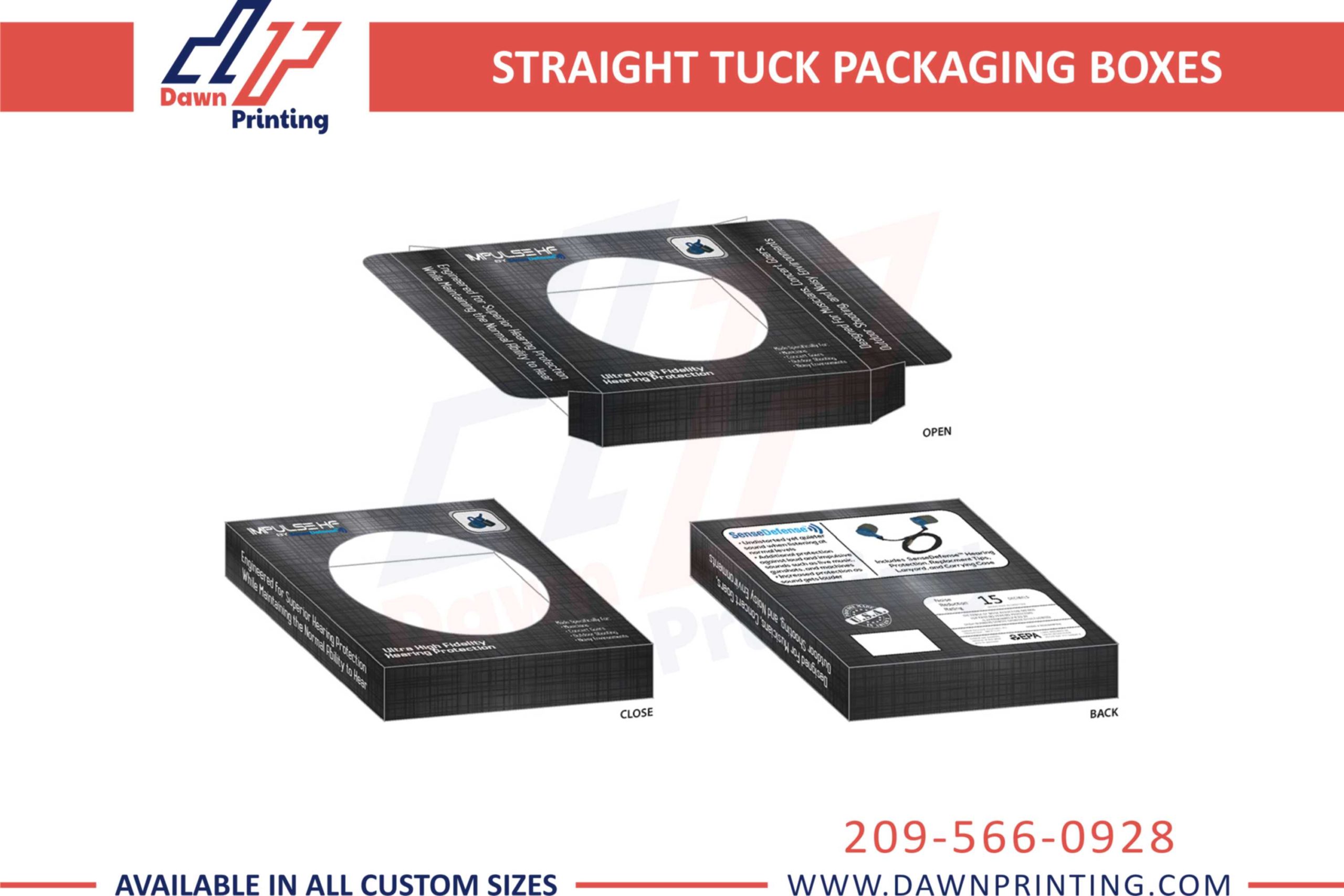 Straight Tuck Boxes in USA - Dawn Printing