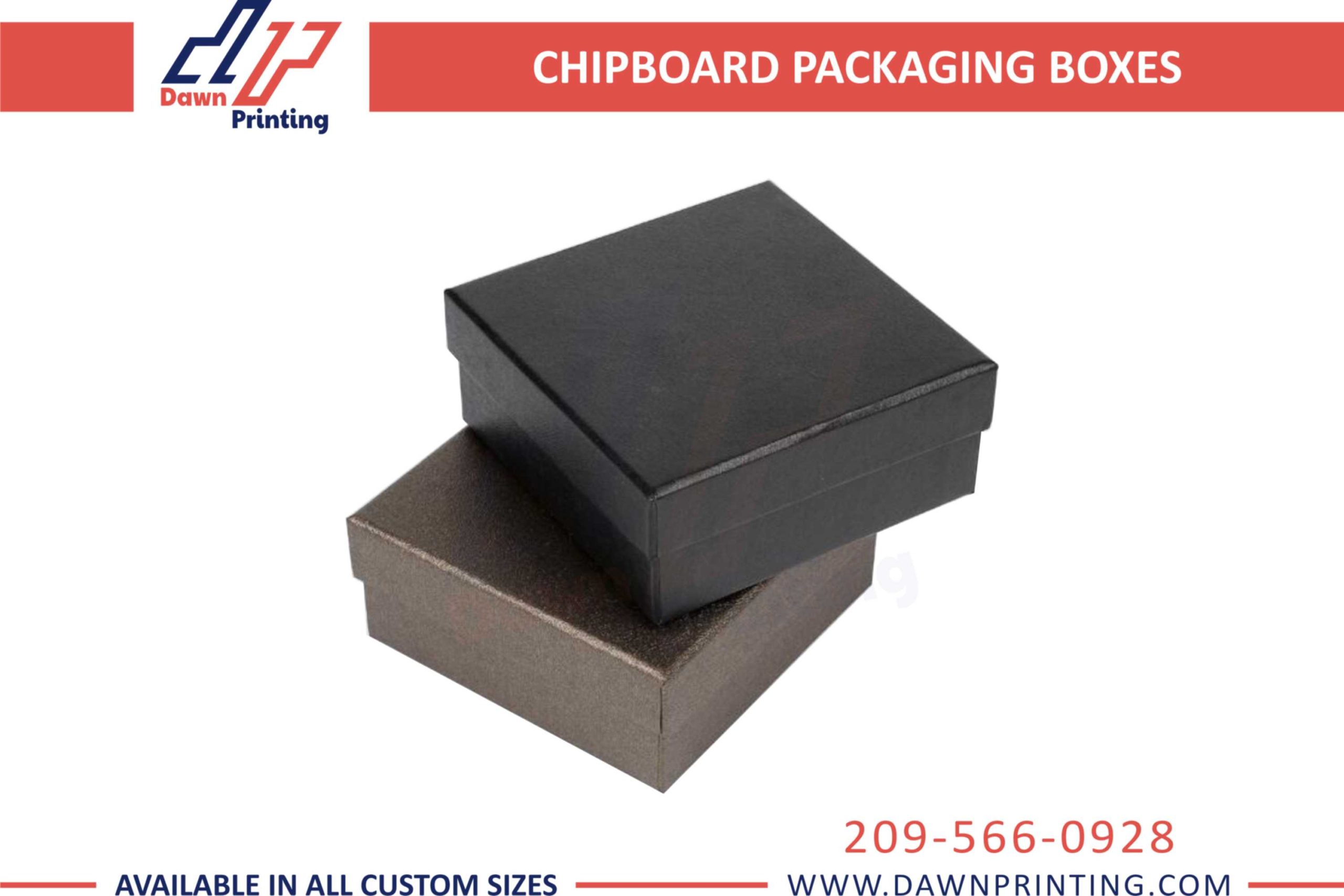 Custom Made Two Piece Cardboard Boxes - Dawn Printing