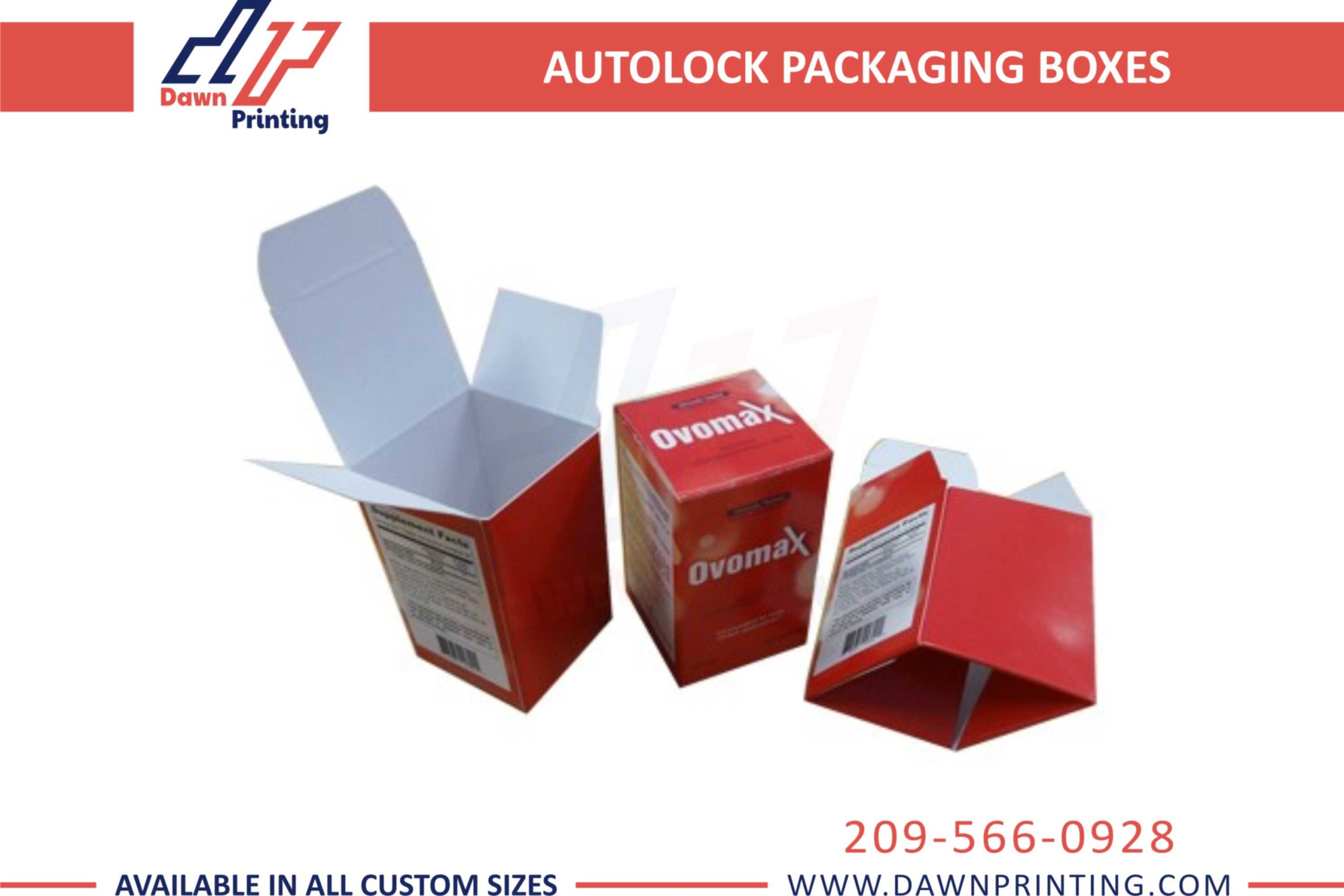 Wholesale Custom Printed Auto Lock Boxes - Dawn Printing