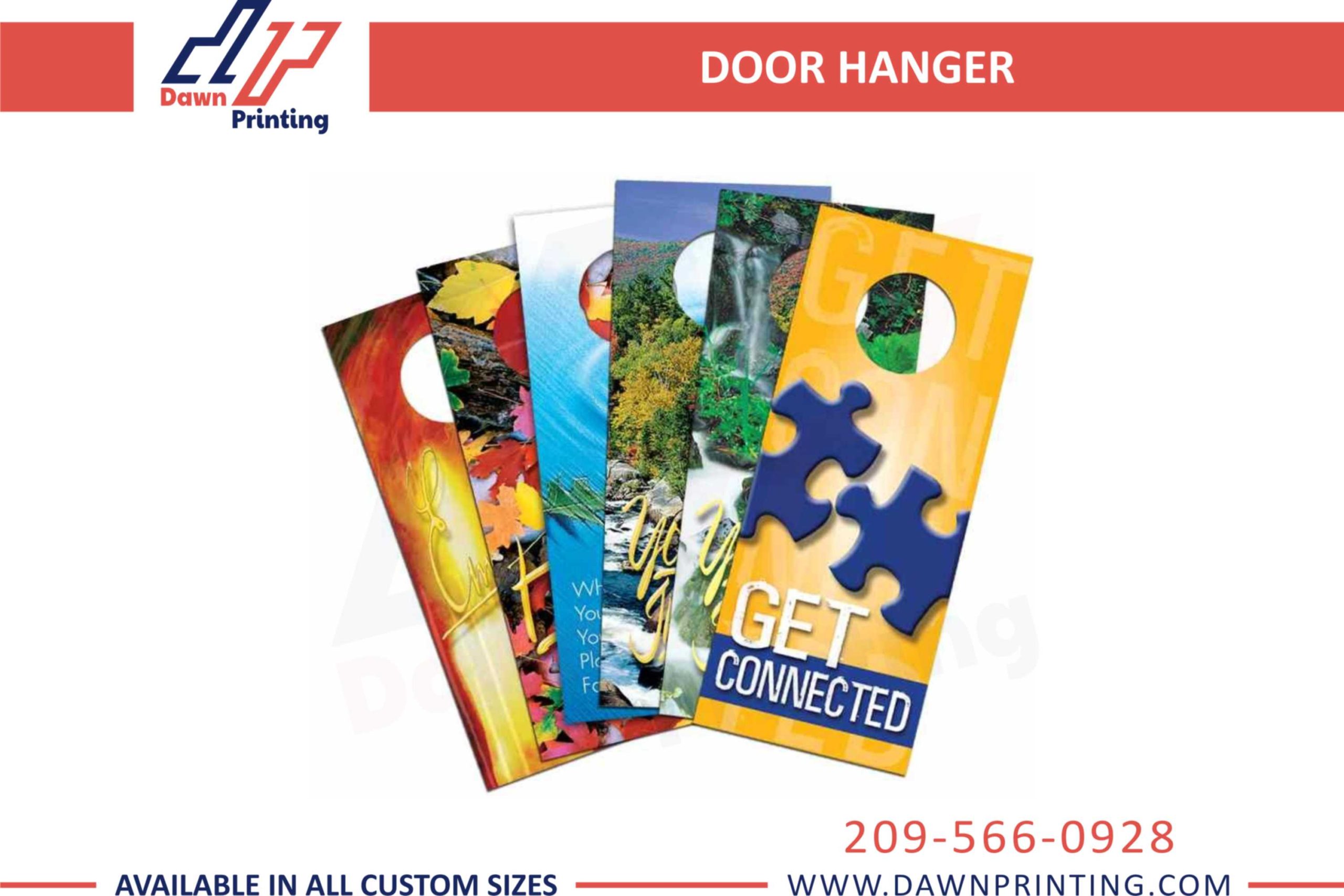 Custom Door Hanger Printing On 14PT — Clubcard Printing USA