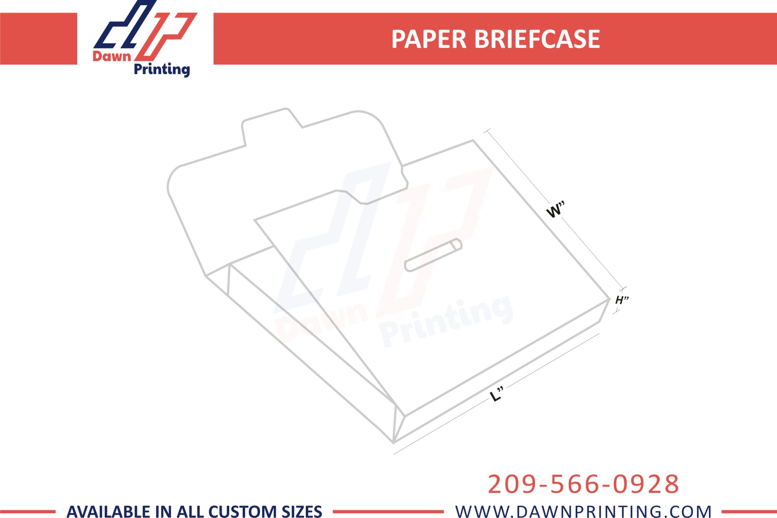 Paper Brief Case Template - Dawn Printing