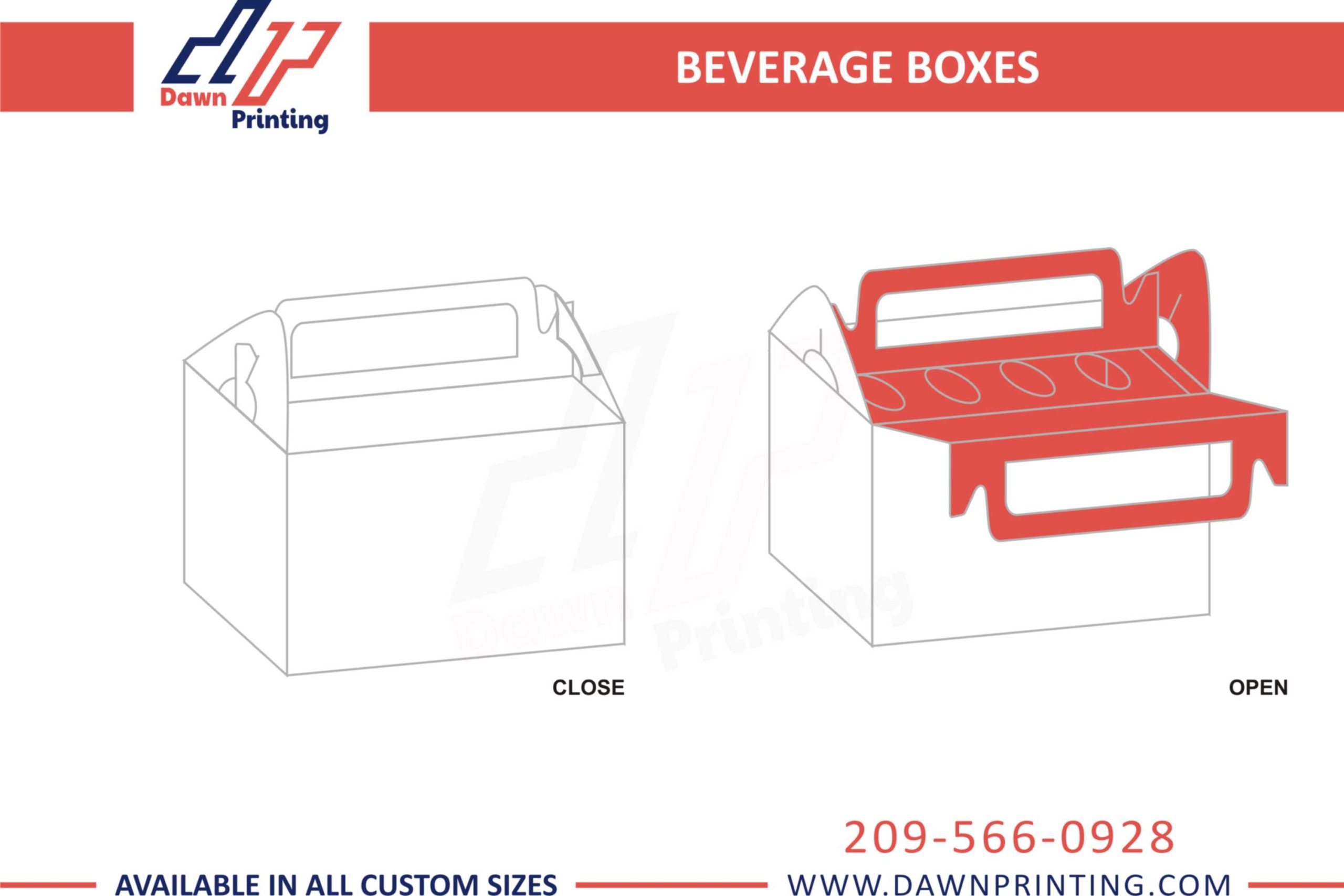 3D Custom BEVERAGE BOX - Dawn Printing
