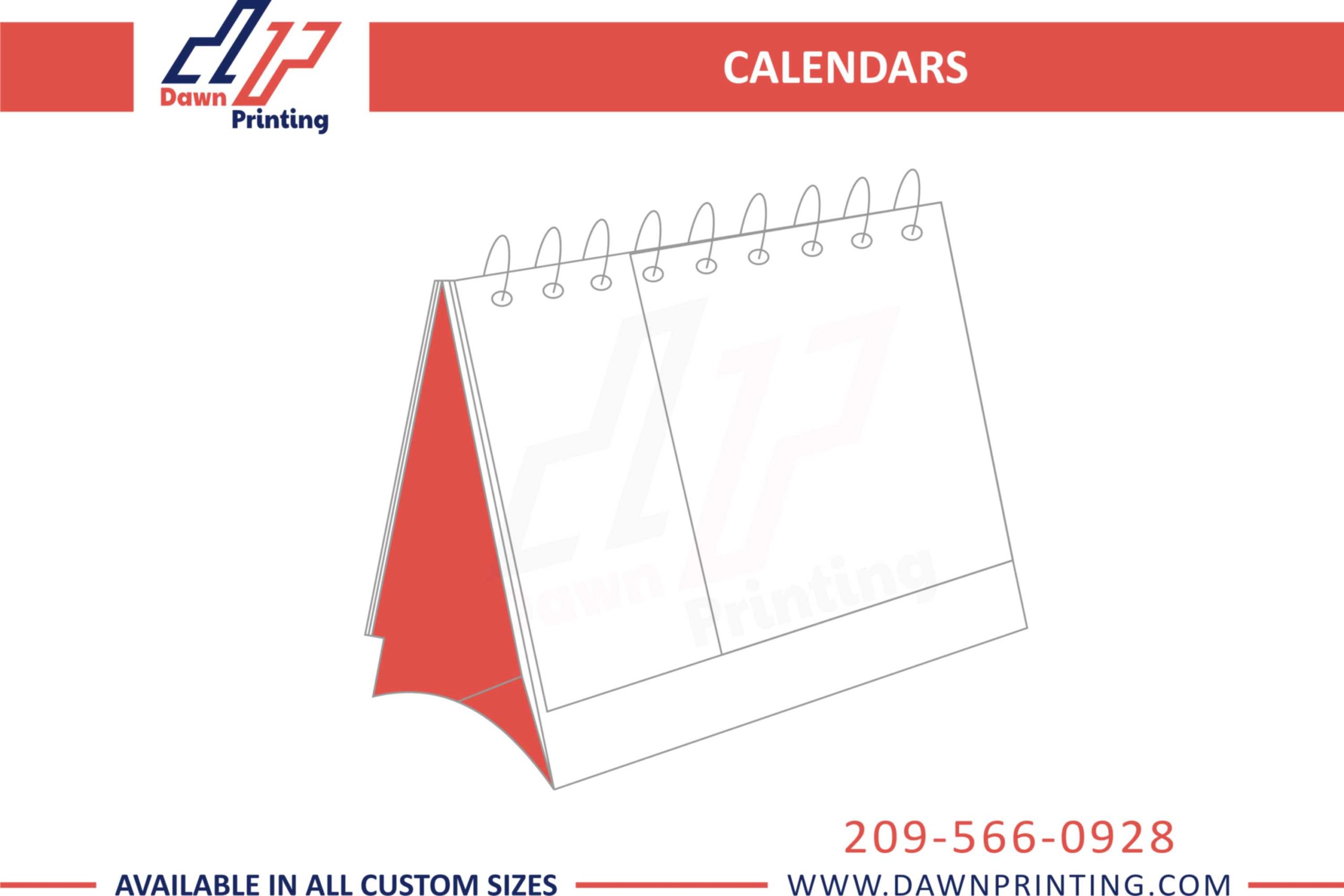 Custom Printed Table Calenders - Dawn Printing